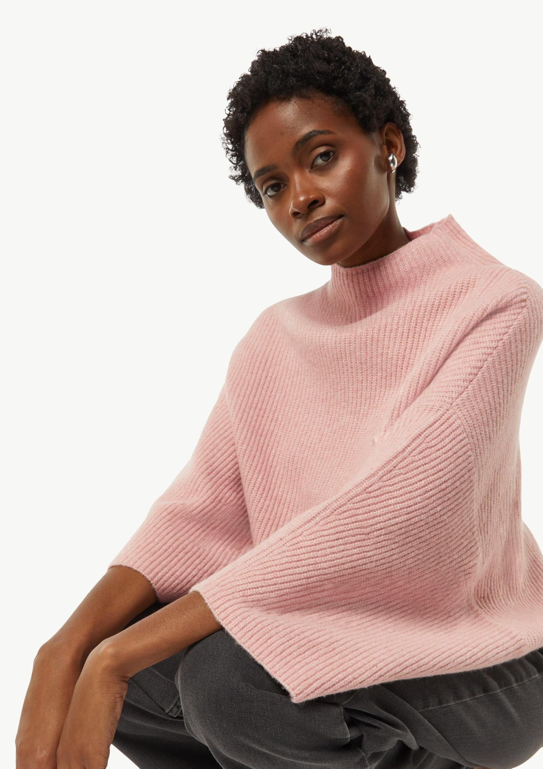 comma-ponchos-strick-poncho-mit-stehkragen-gr-m-perlmuttrosa image 4