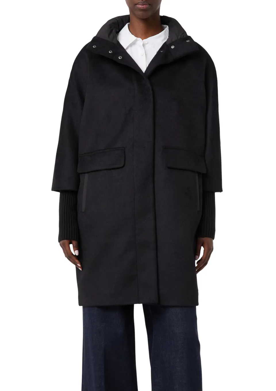 comma-coats-outdoor-mantel-stehkragen-schwarz-gr-44 image 1