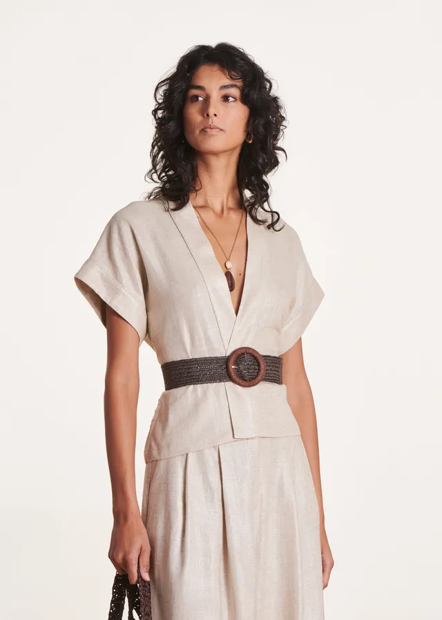 la-f-e-marabout-e-vestes-david-kimonojacke-leinen-greige-beige image 1