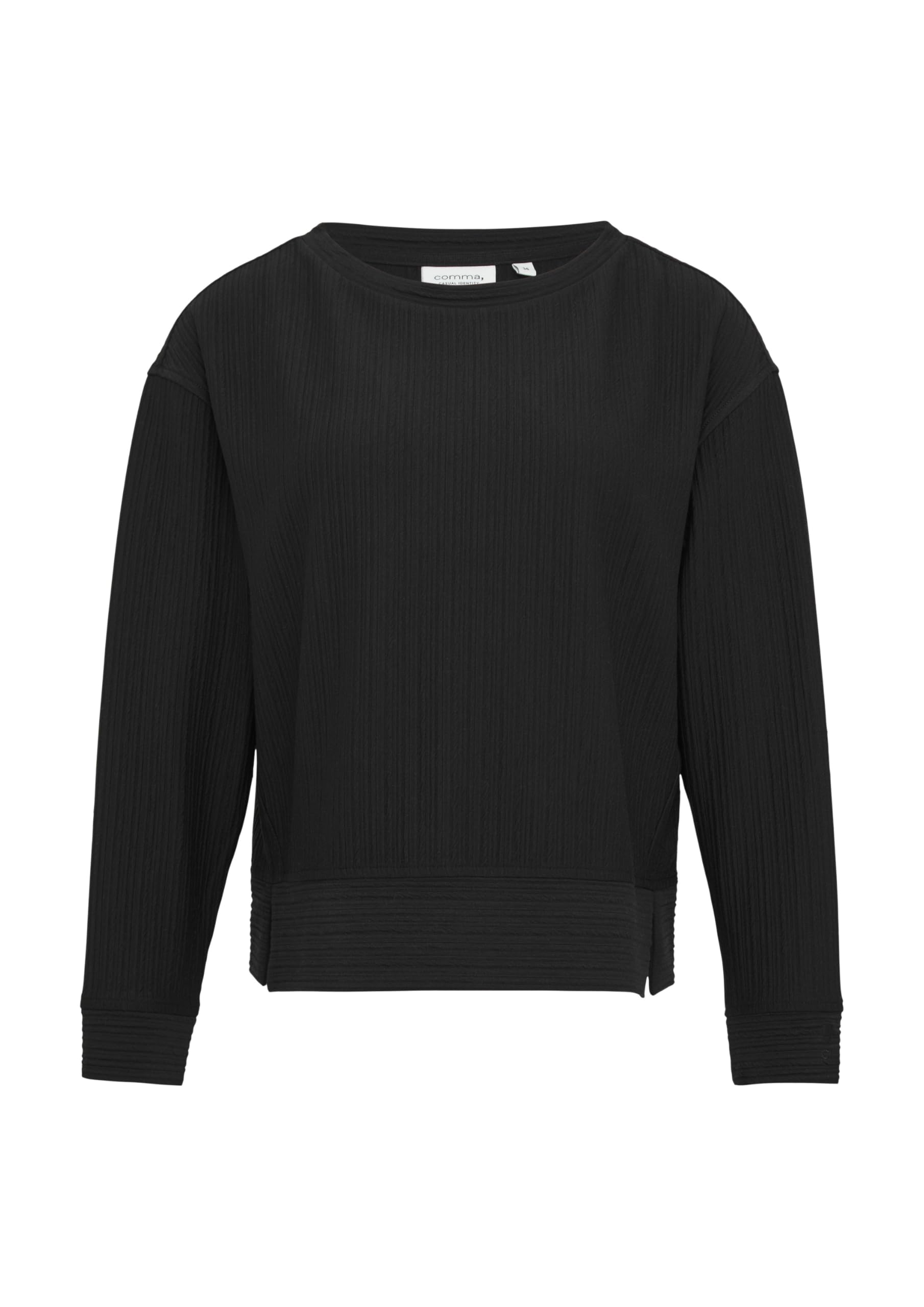 comma-strukturiertes-sweatshirt-pullover-gr-e-38-mit-b-ndchen image 3