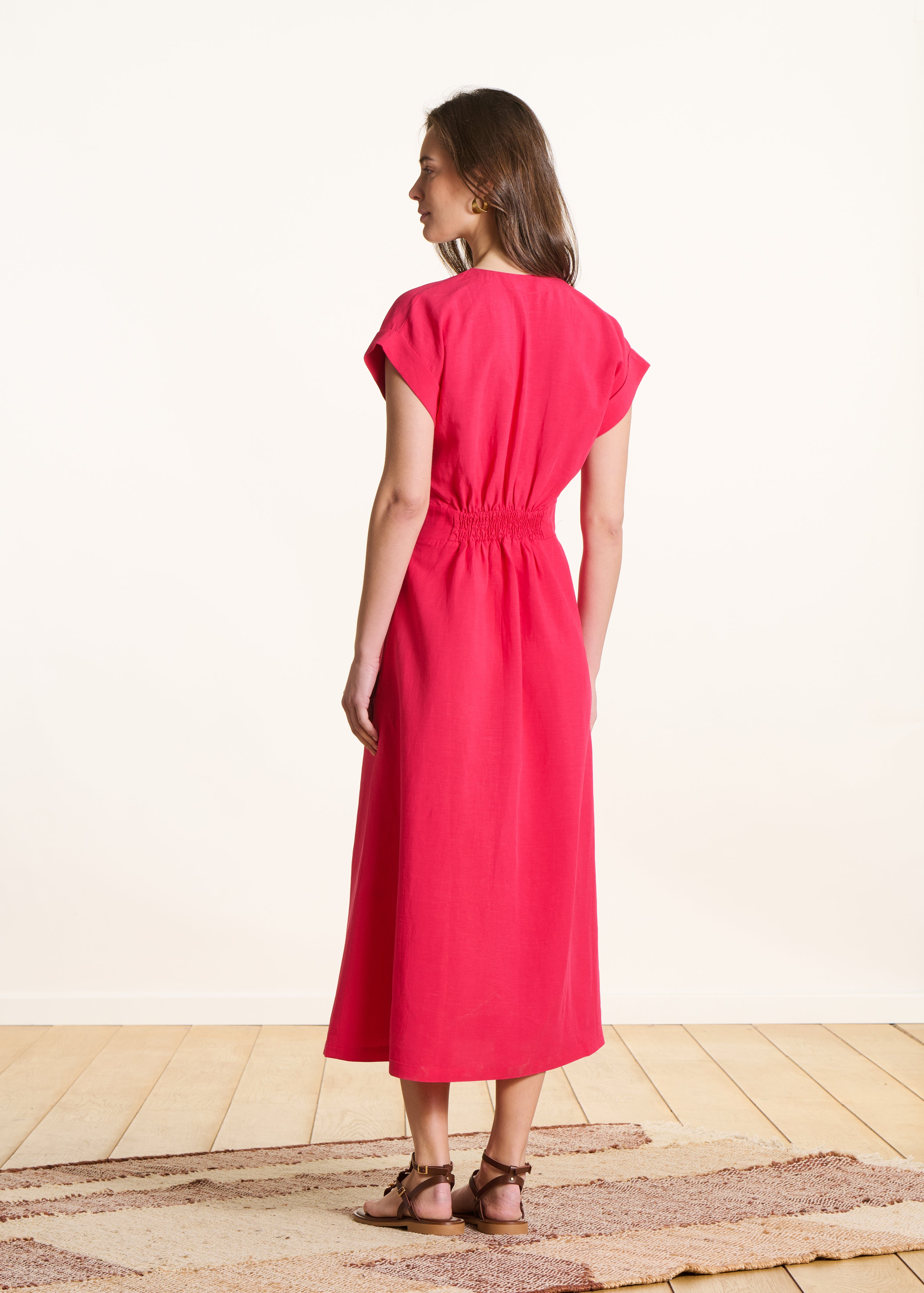 la-f-e-marabout-e-fresa-maxikleid-fuchsia-wickel-leinen image 2