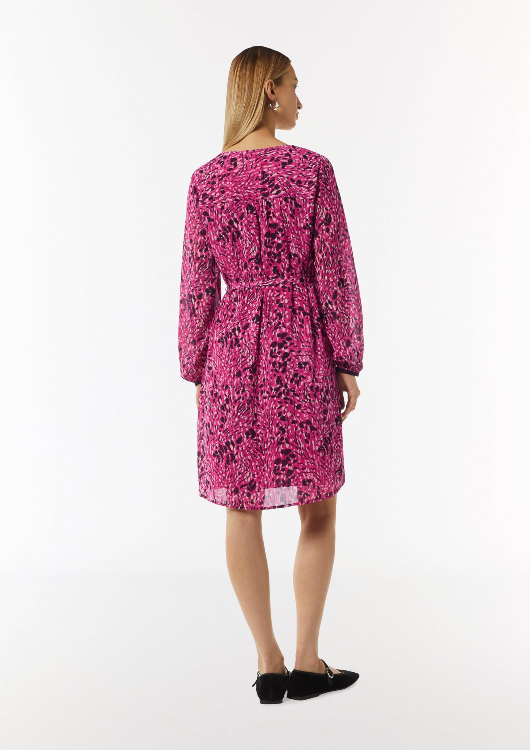 comma-kleid-damenkleid-gr-38-mit-print-und-bindeg-rtel image 6