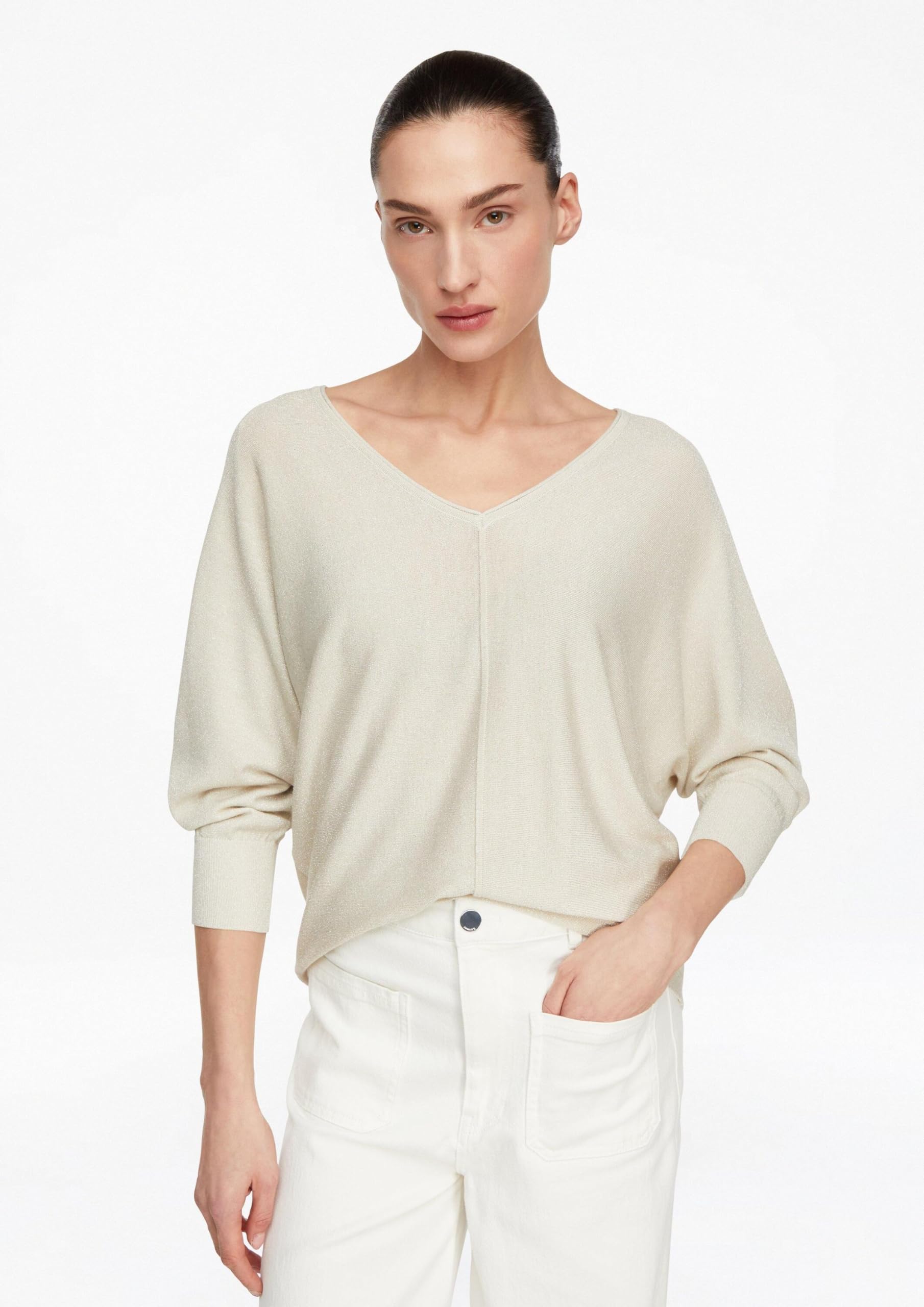comma-knitwear-strickpullover-oversize-glitzer-gr-l-creme image 6