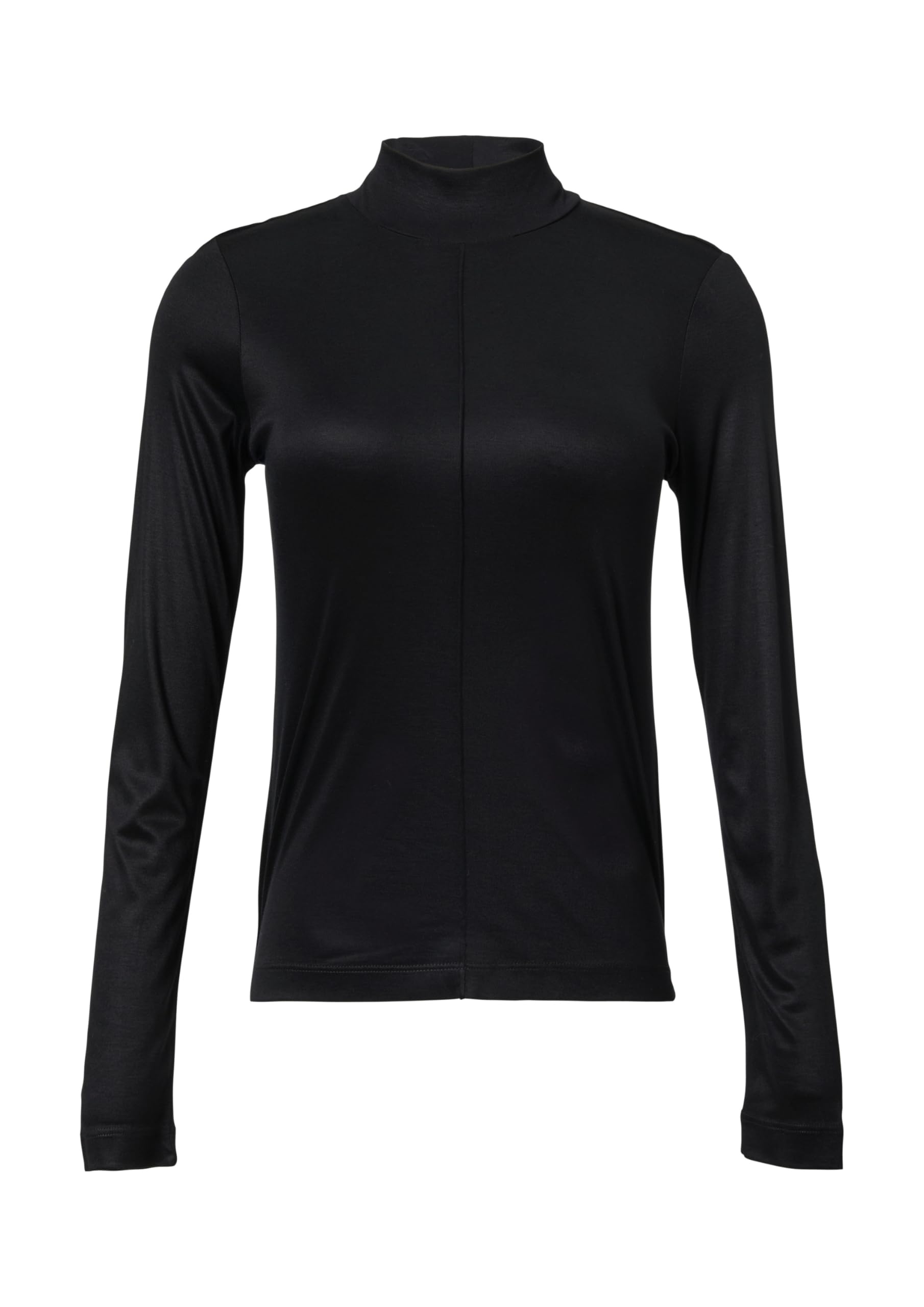 comma-viskoseshirt-longsleeve-turtleneck-schwarz-ziernaht image 3