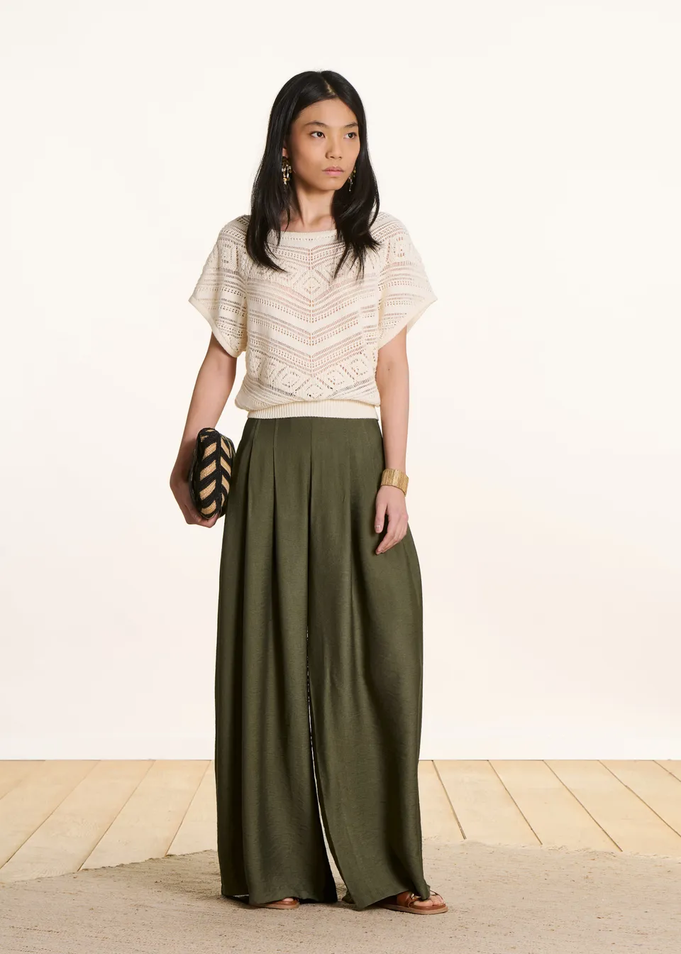 la-f-e-marabout-e-veroni-hose-khaki-high-waist-weit image 1