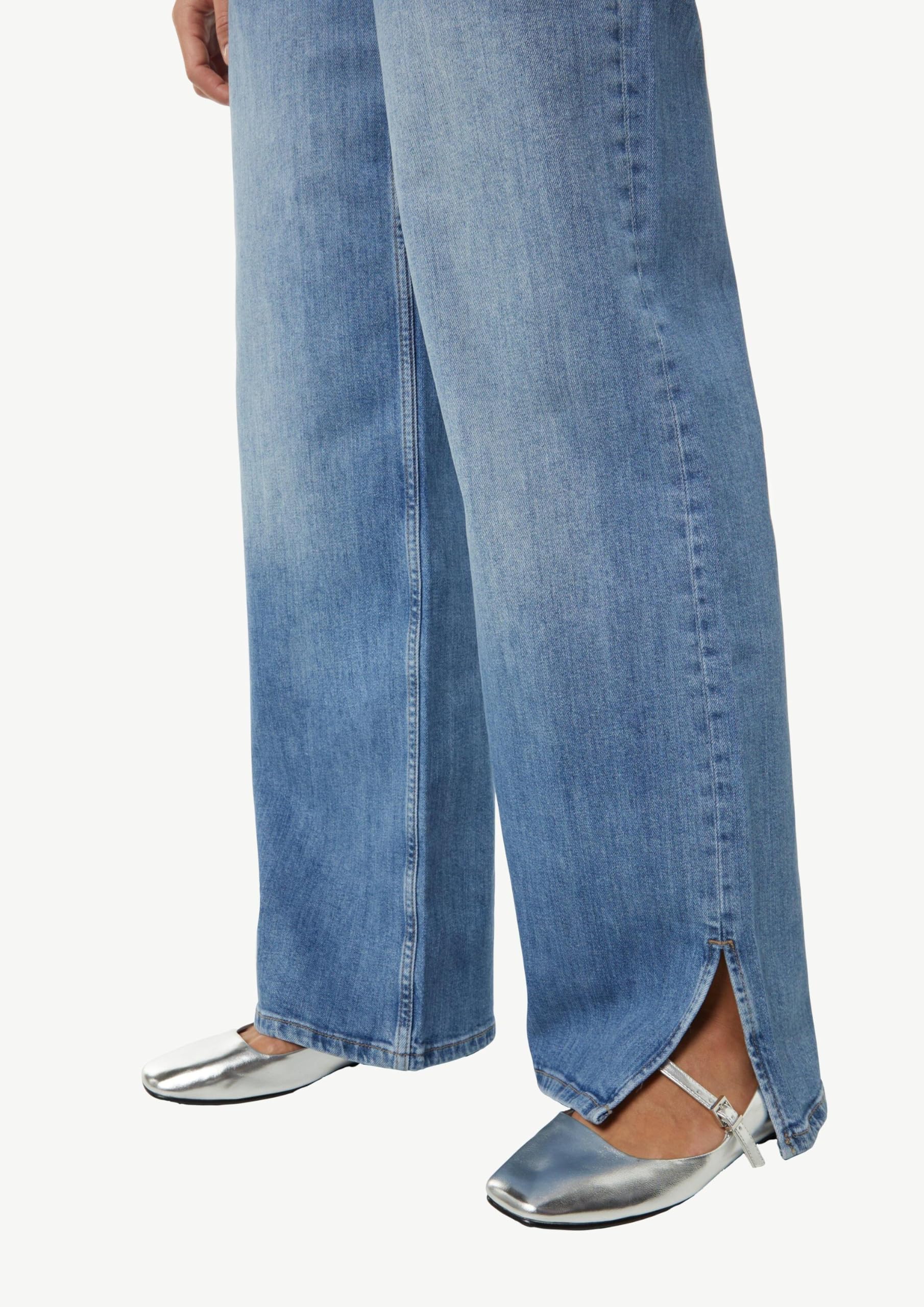 comma-wide-leg-jeans-hose-gr-40-blau-geschlitzter-saum image 4