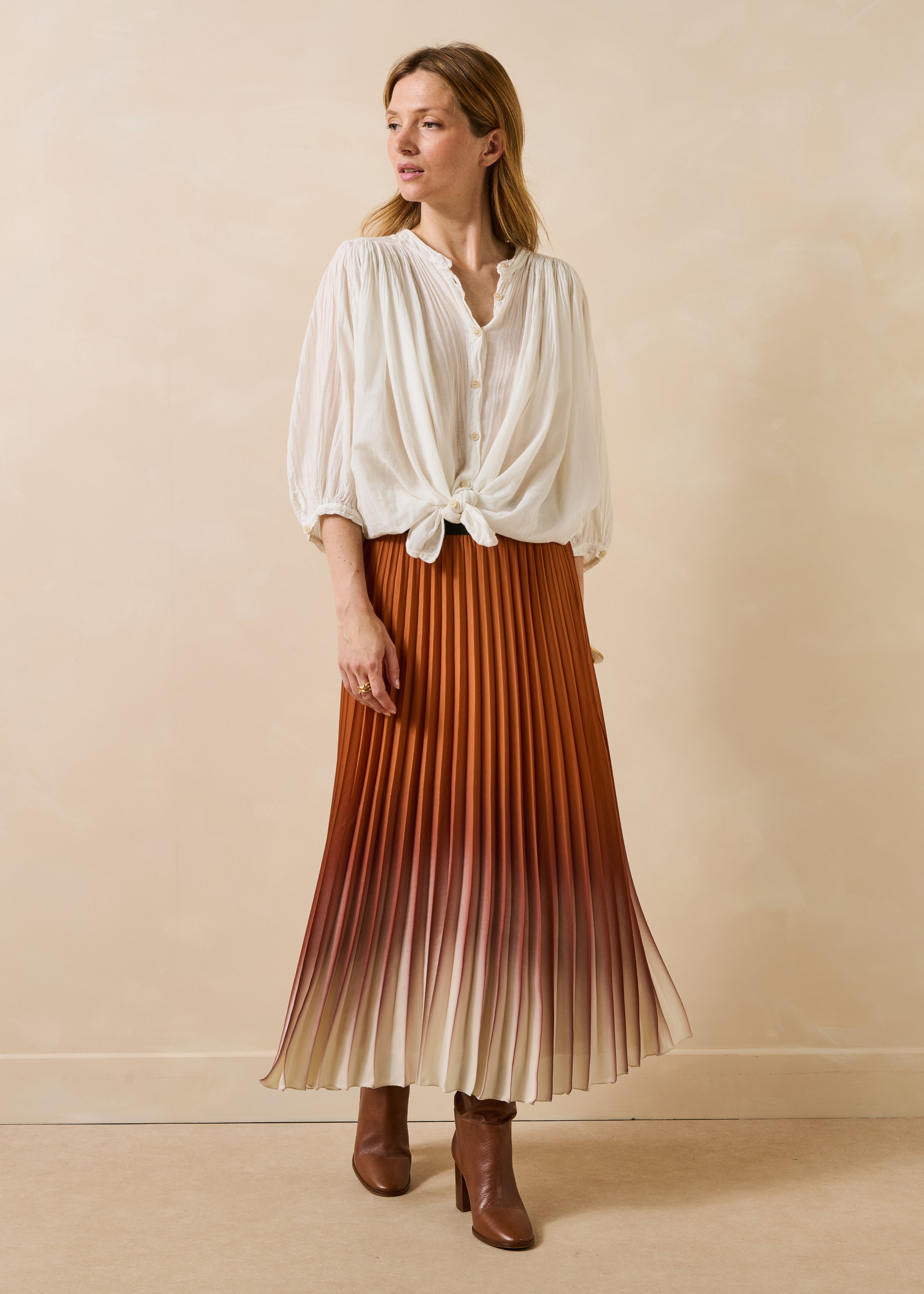 la-f-e-marabout-e-elynor-rock-braun-plissiert-tie-dye-lang image 1