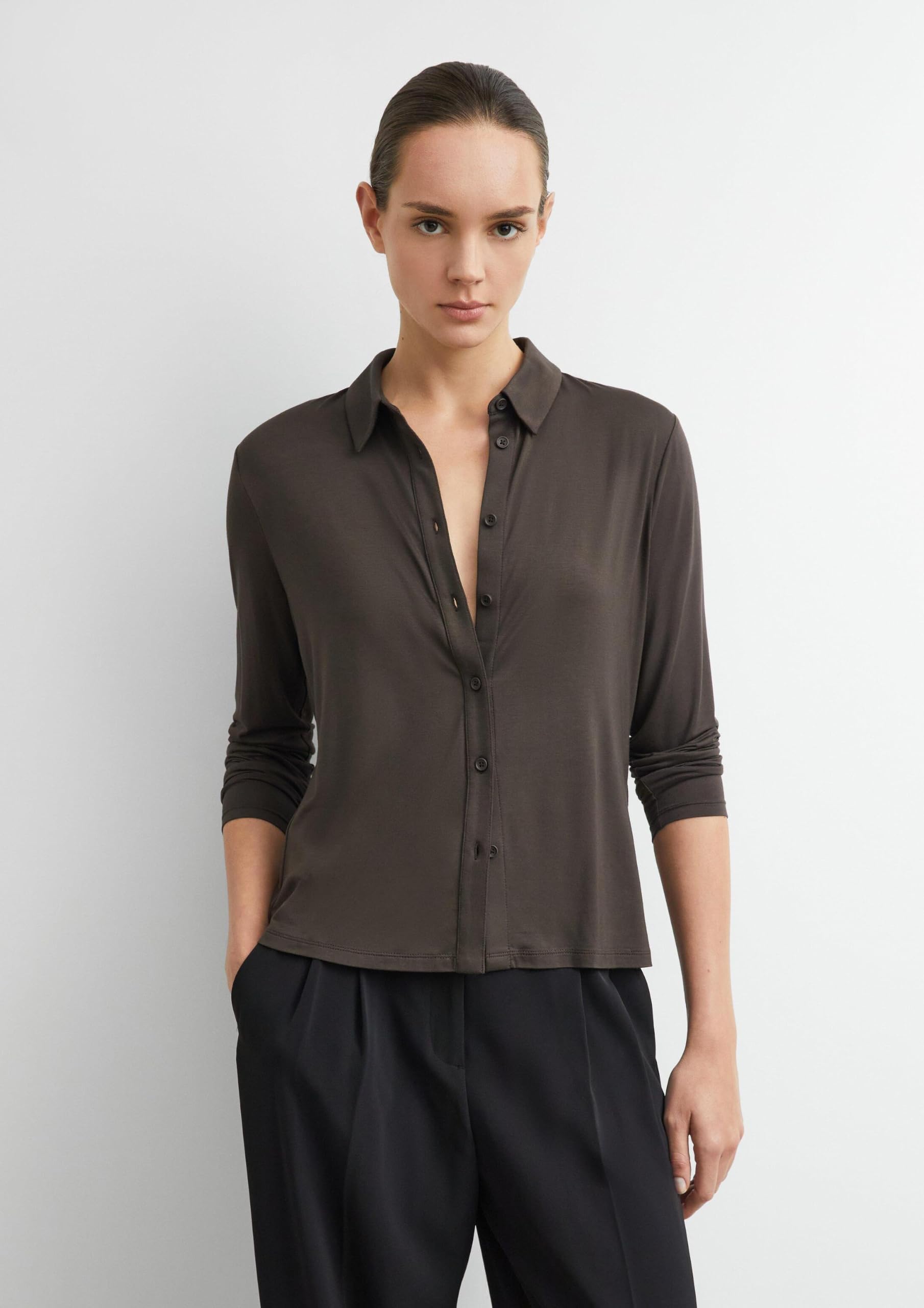 comma-blouses-jersey-bluse-hemdkragen-langarm-gr-e-40 image 3