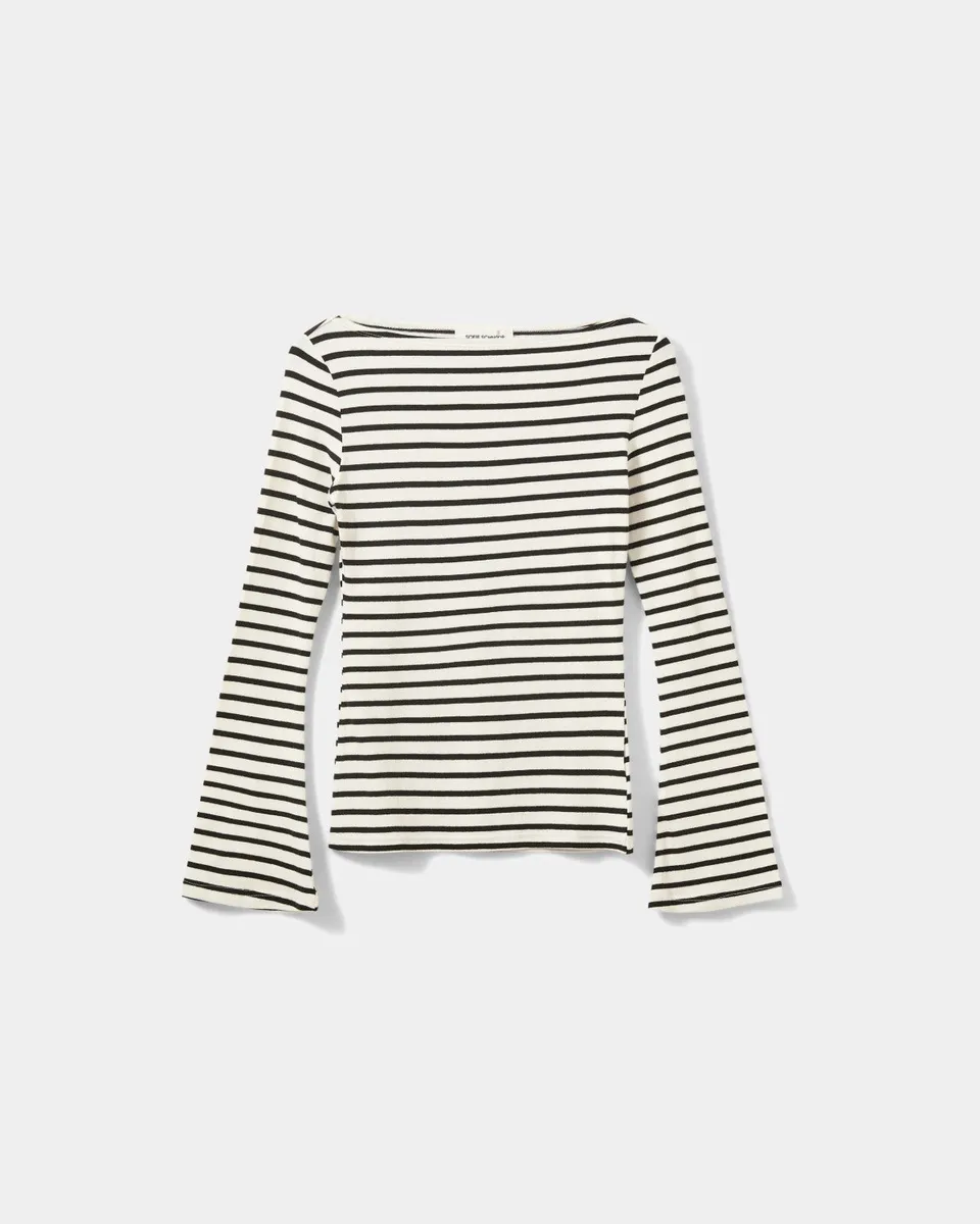 sofie-schnoor-cecesw-langarmshirt-wei-gestreift-bootsausschnitt image 1