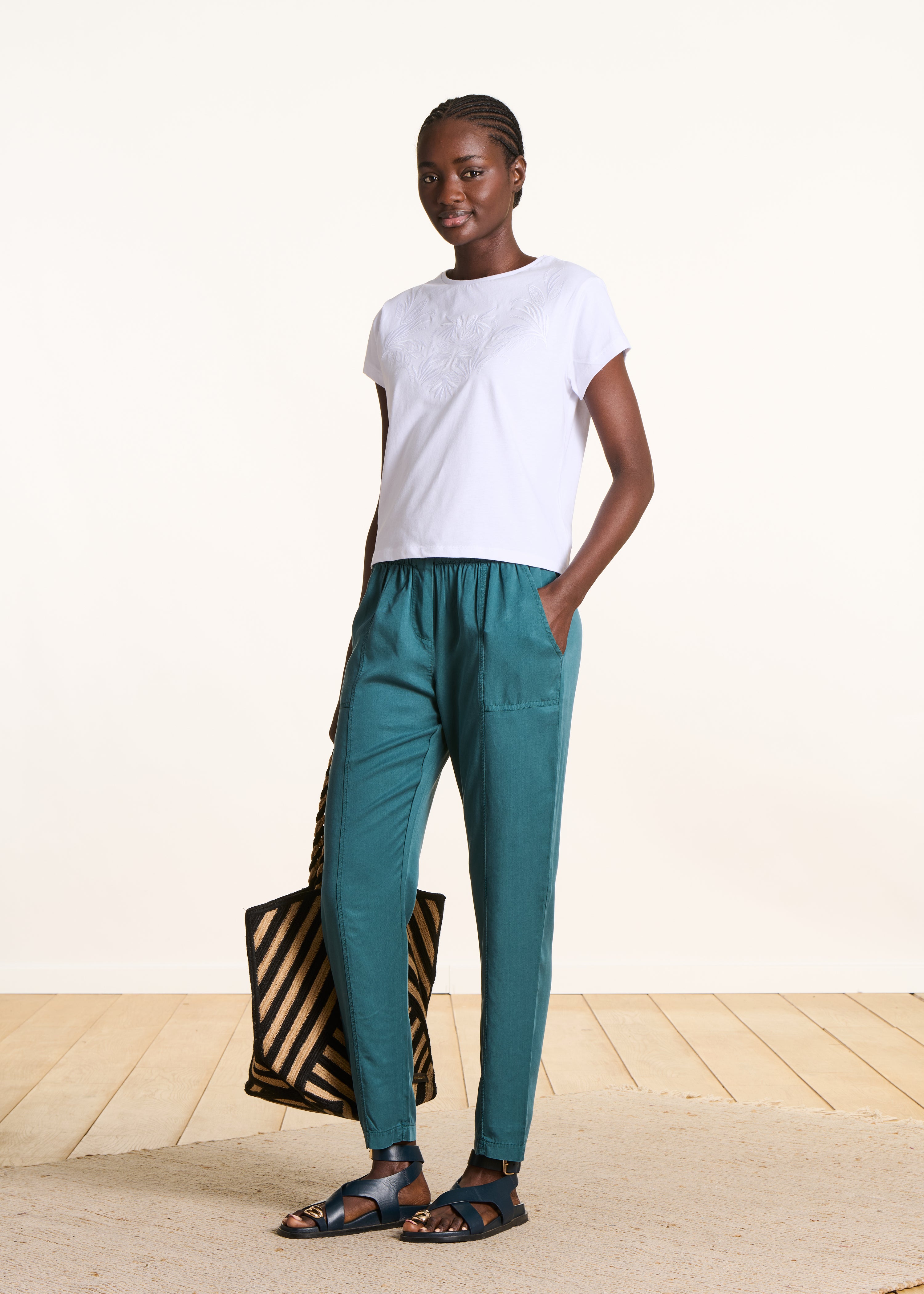 la-f-e-marabout-e-damilo-stoffhose-petrol-gr-34 image 1