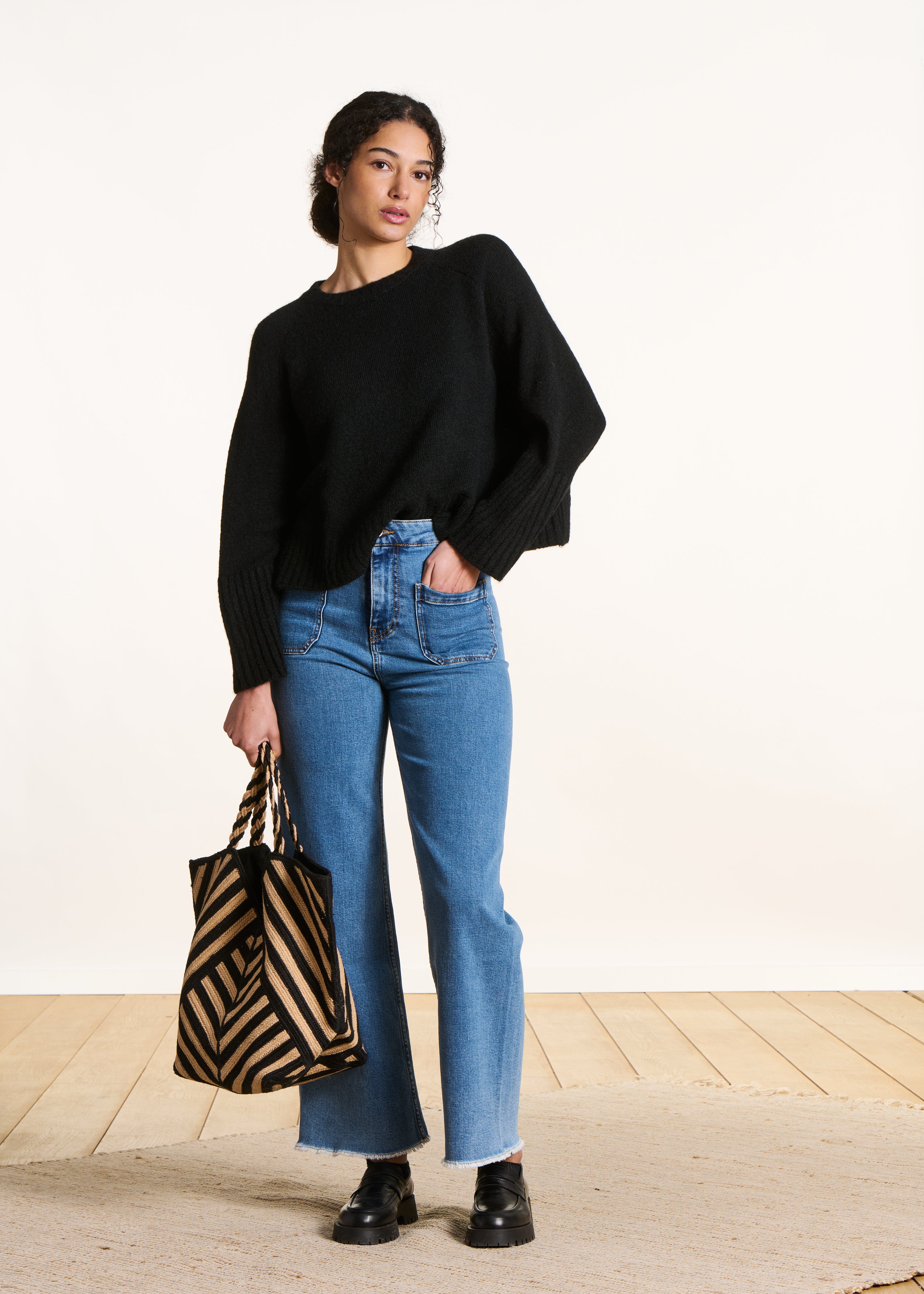 la-f-e-marabout-e-fl-pu-filo-cape-pullover-schwarz-mohair-wolle image 2