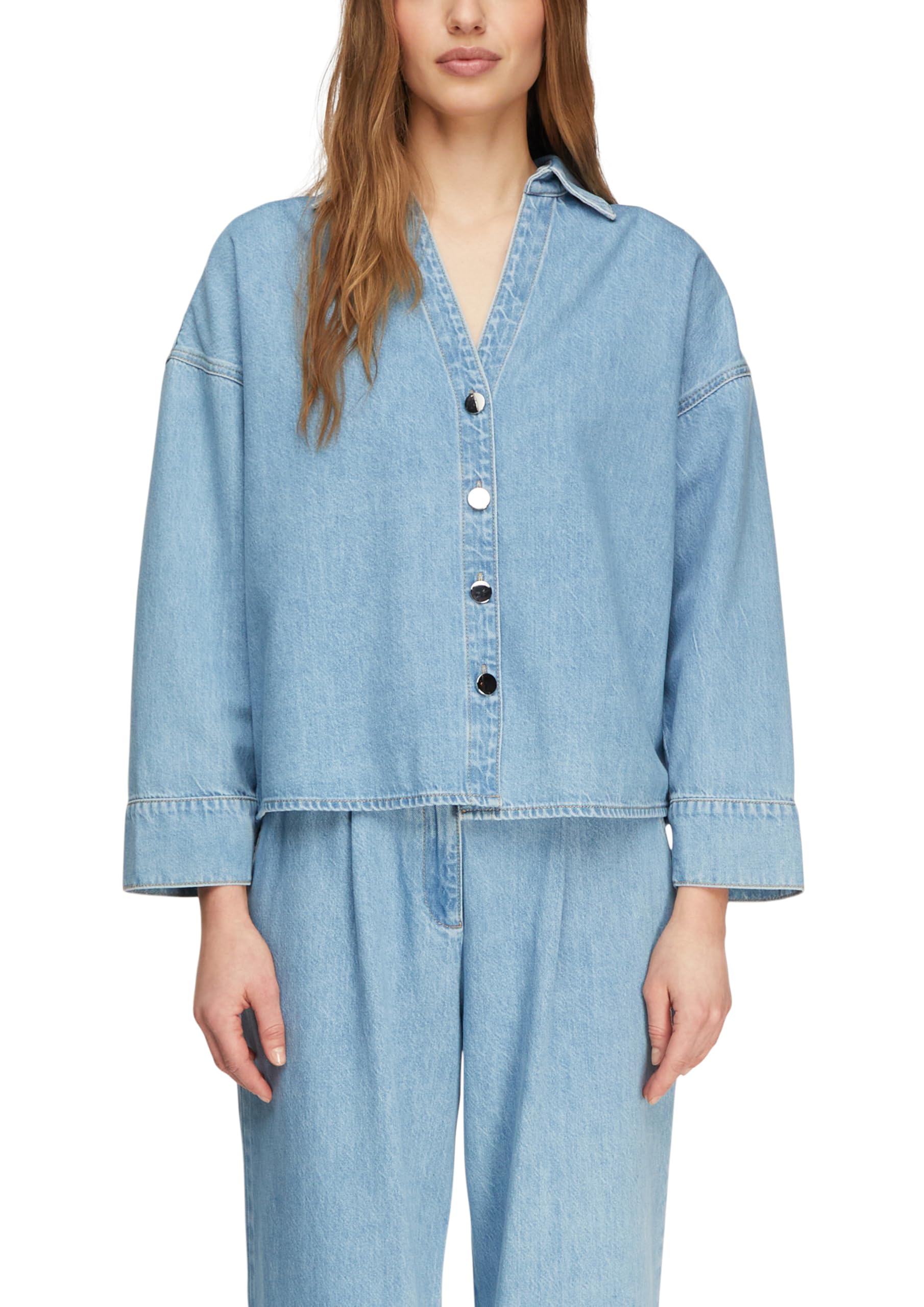 comma-denim-bluse-relaxed-fit-gr-38-langarm image 1