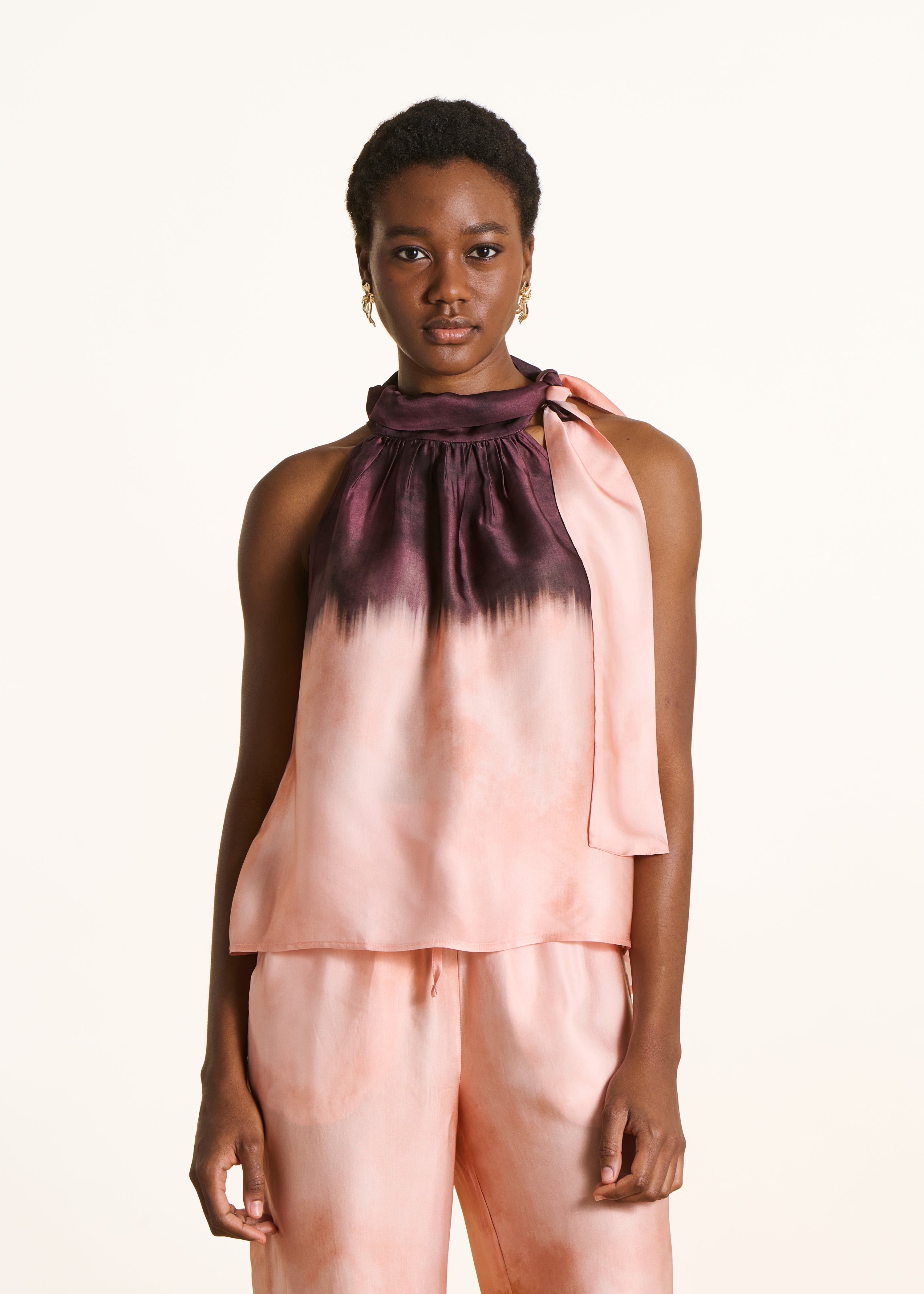 la-f-e-marabout-e-folino-top-rosa-satin-tie-dye-34-44 image 1