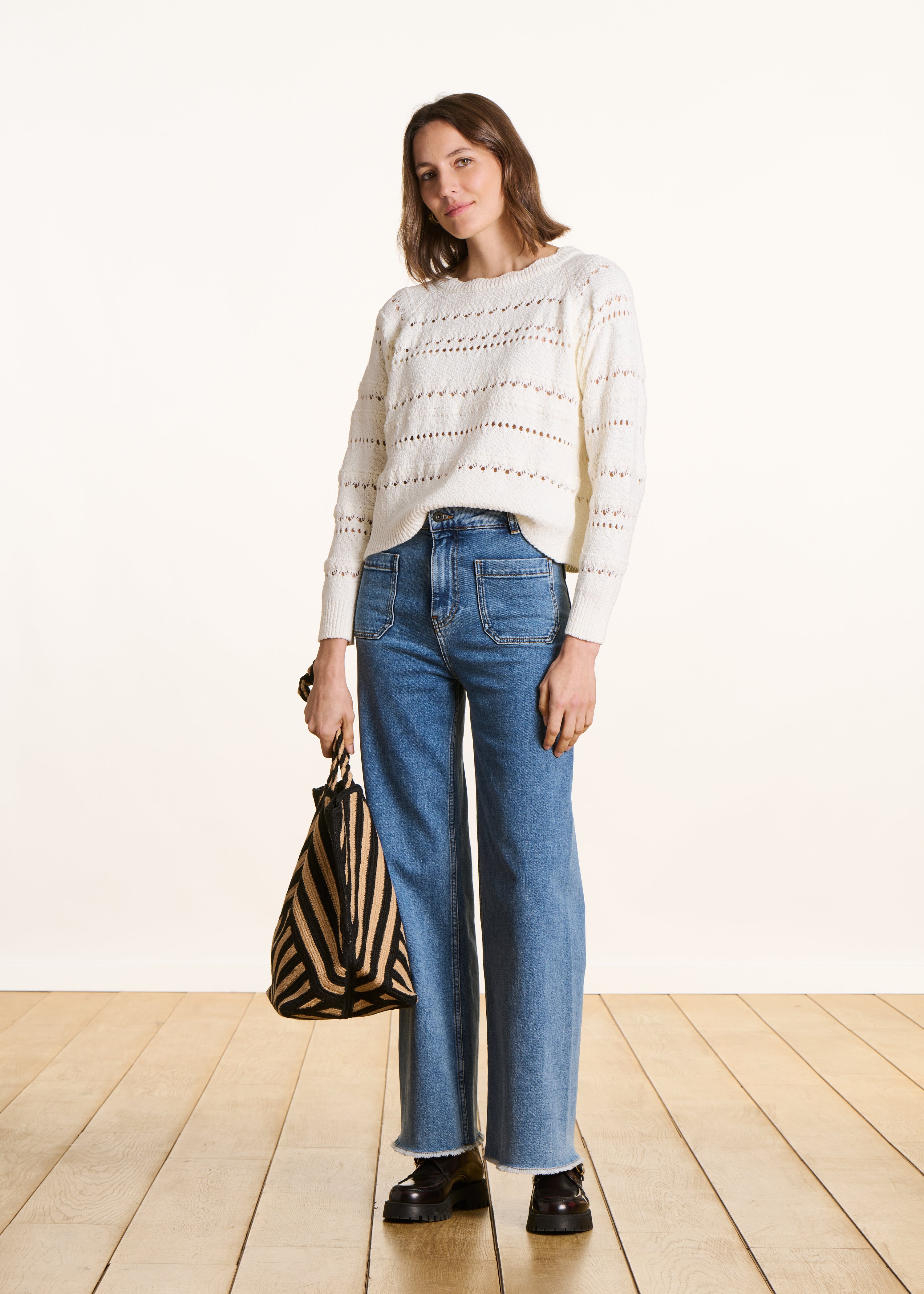 la-f-e-marabout-e-florette-pullover-ecru-lochstrick image 2