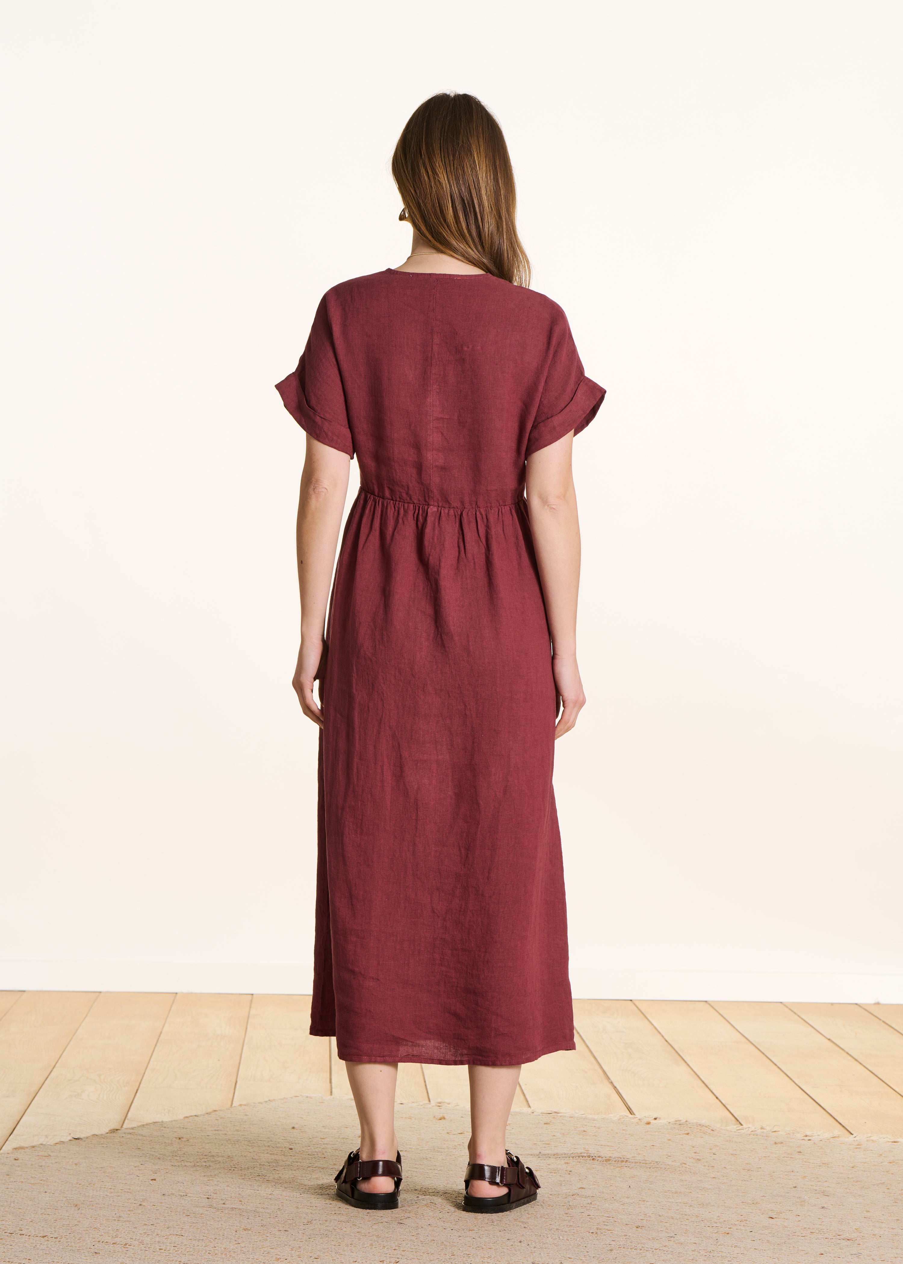 la-f-e-marabout-e-darling-maxikleid-leinen-bordeaux-gr-38 image 3