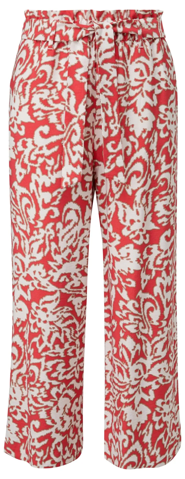 comma-stoffhose-flare-koralle-mit-print-muster image 1