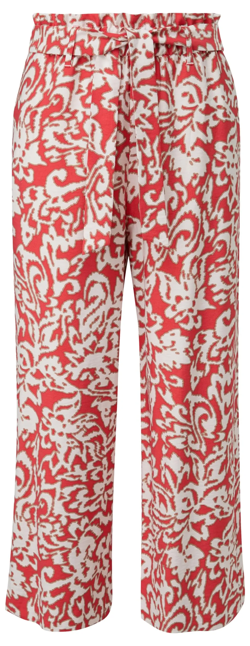 comma-stoffhose-flare-koralle-mit-print-muster image 1