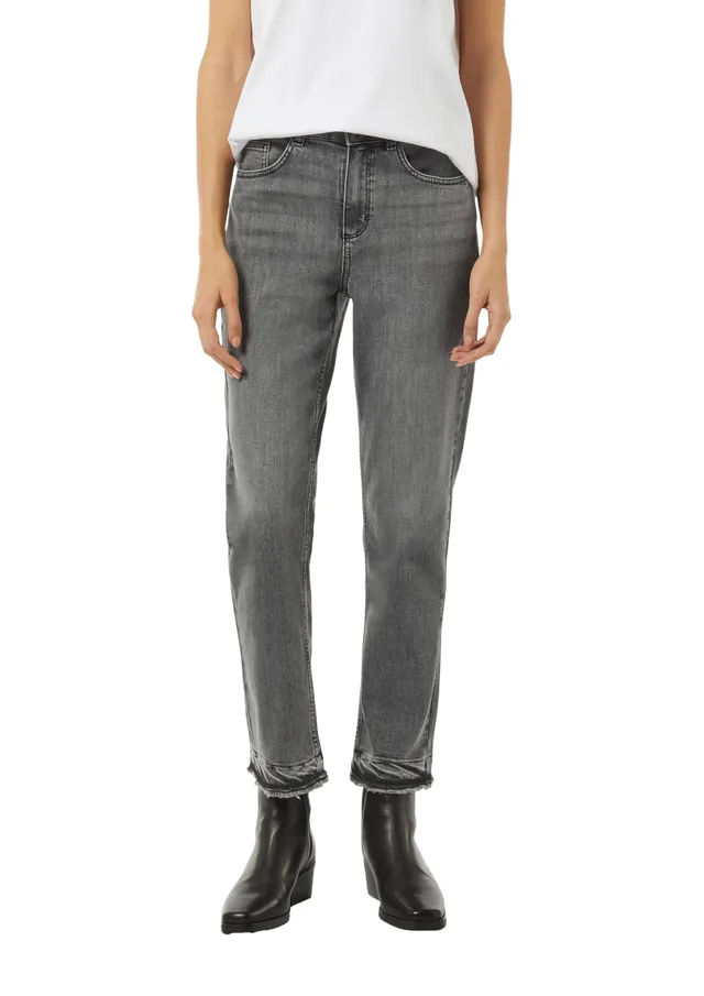 comma-jeans-straight-leg-mit-fransensaum-gr-42-blau image 1