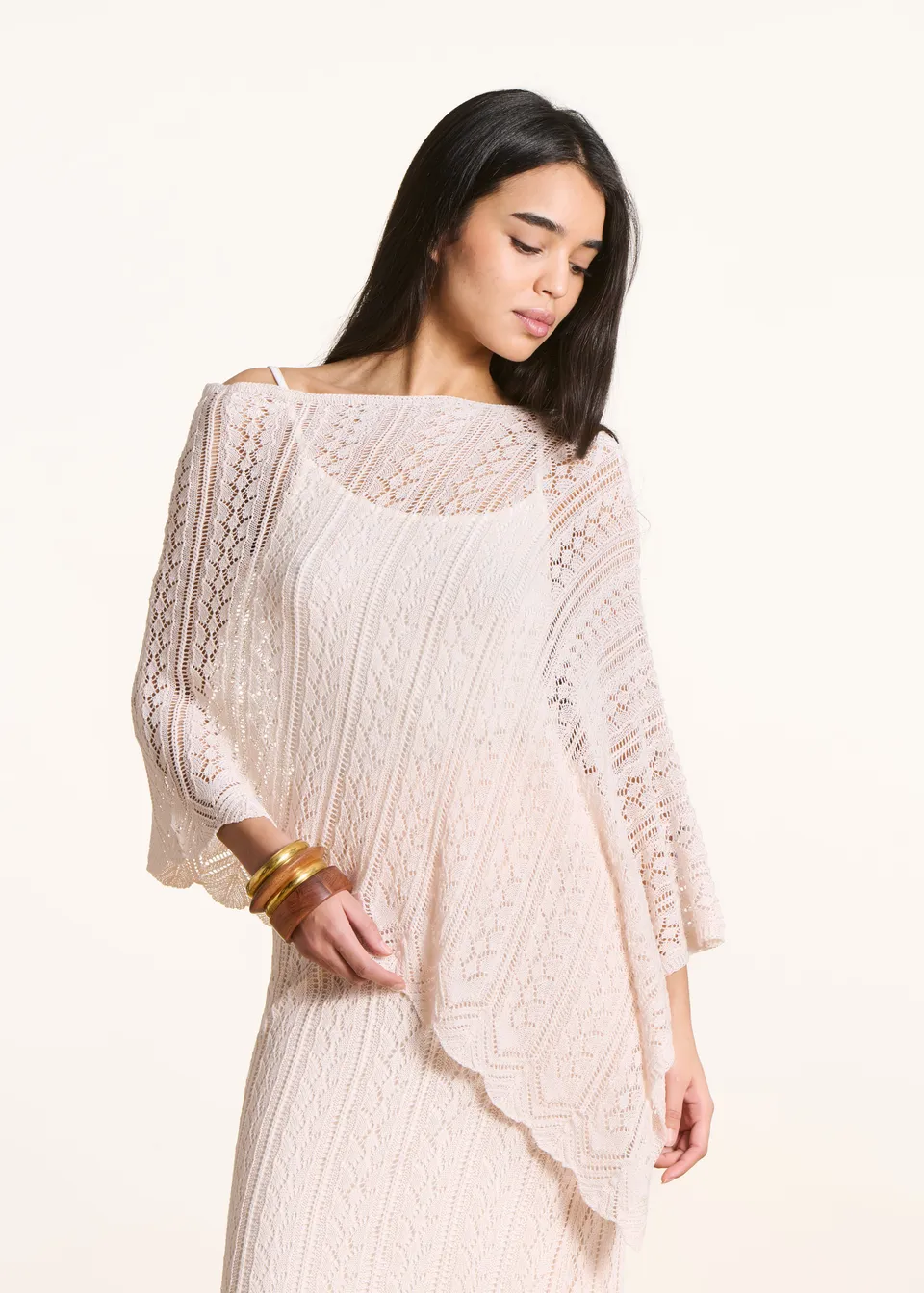 la-f-e-marabout-e-pull-cape-strickponcho-ecru-tu image 1