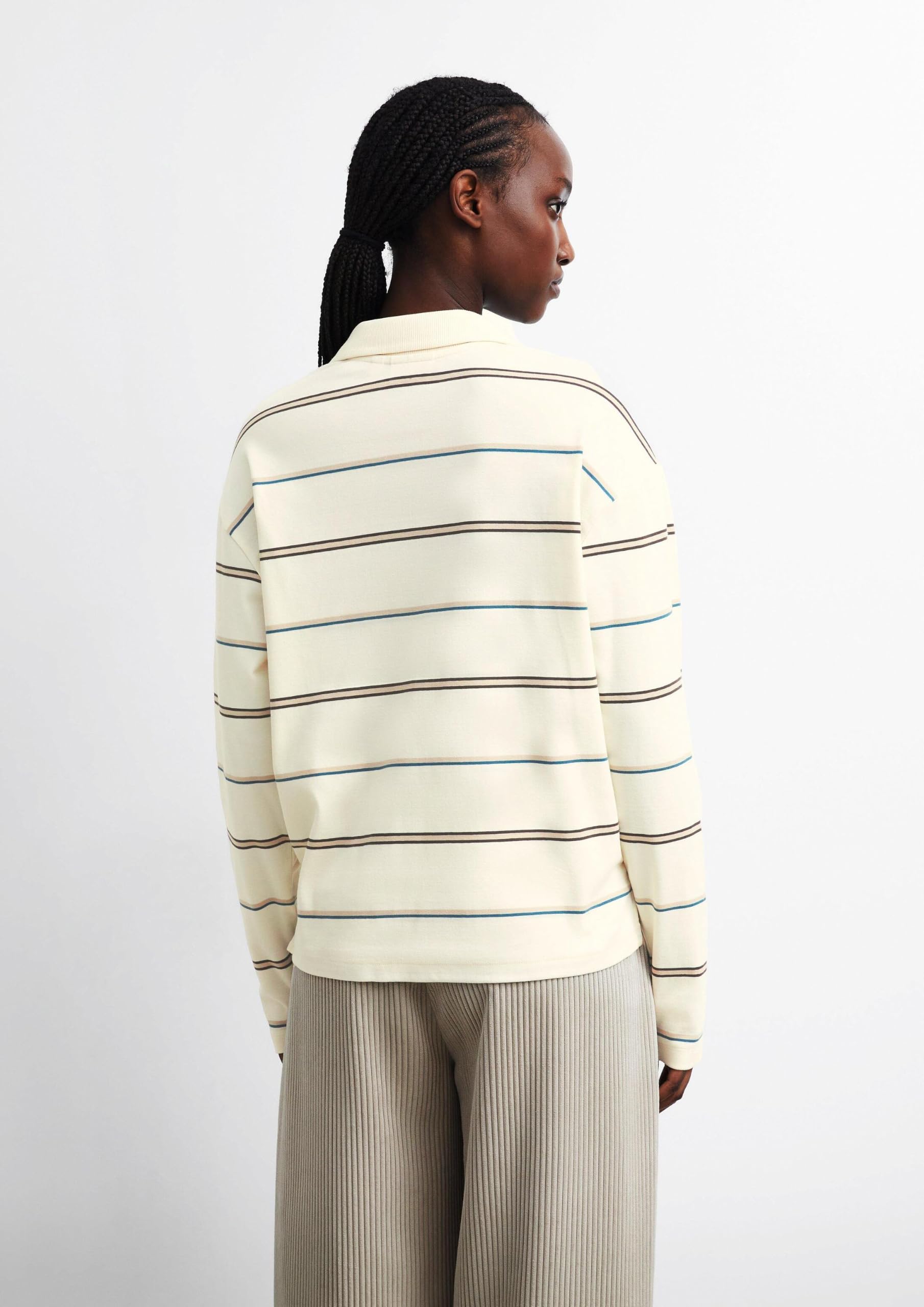 comma-tops-poloshirt-gr-46-relaxed-fit-jersey-streifen image 7