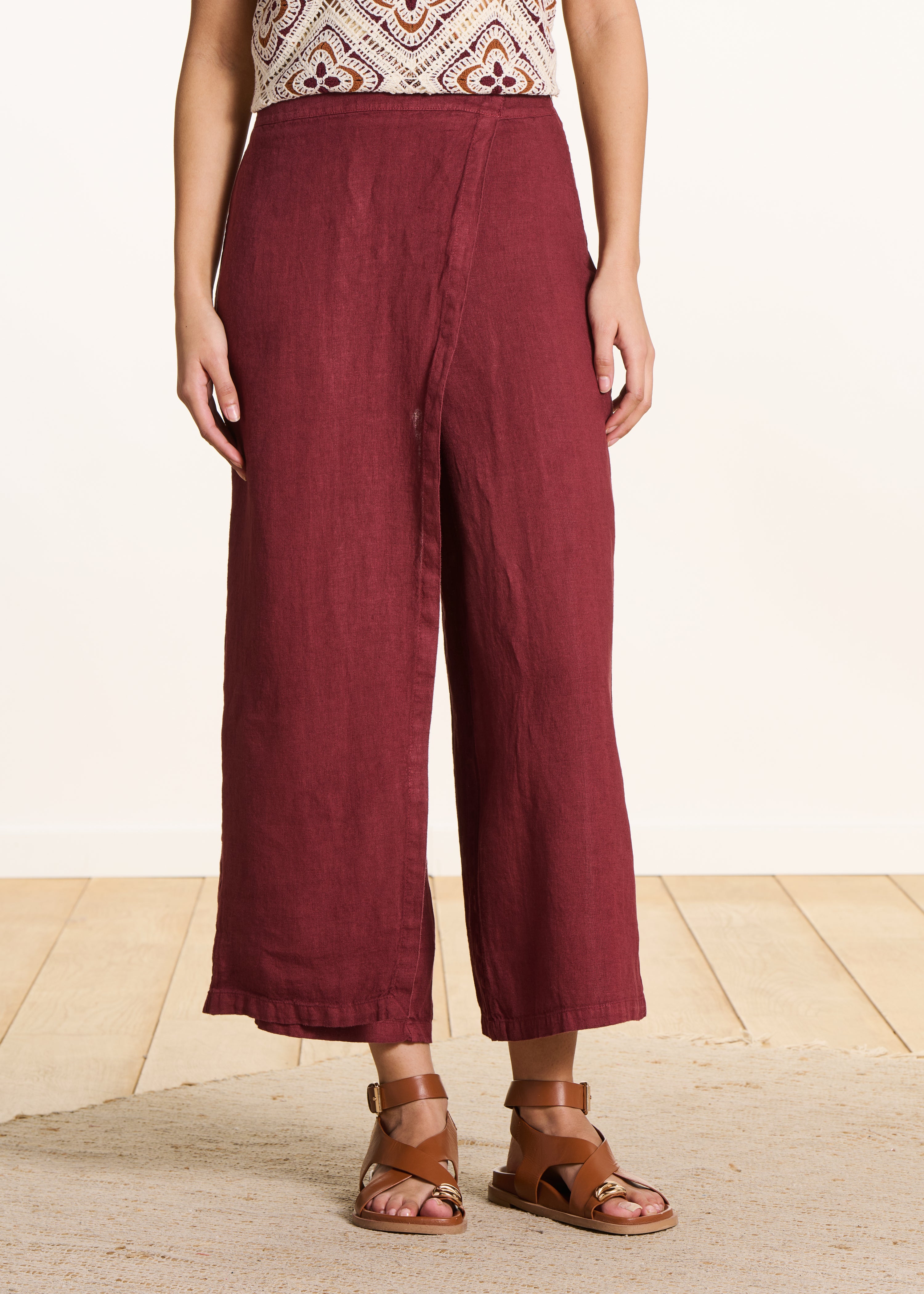 la-f-e-marabout-e-fulano-hose-bordeaux-leinen-7-8-weit image 2