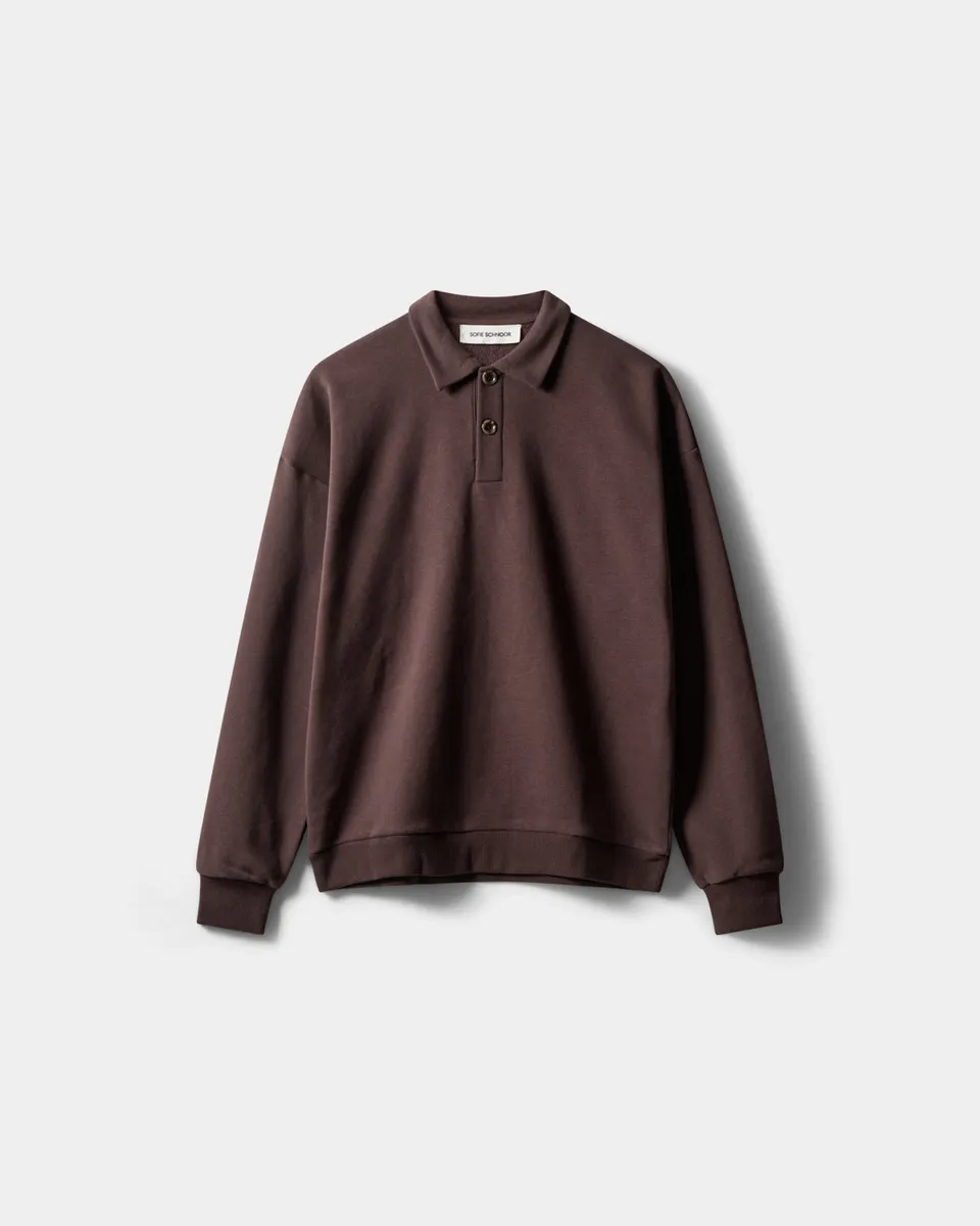 sofie-schnoor-women-lumesw-polo-sweatshirt-dunkelbraun-baumwolle image 1