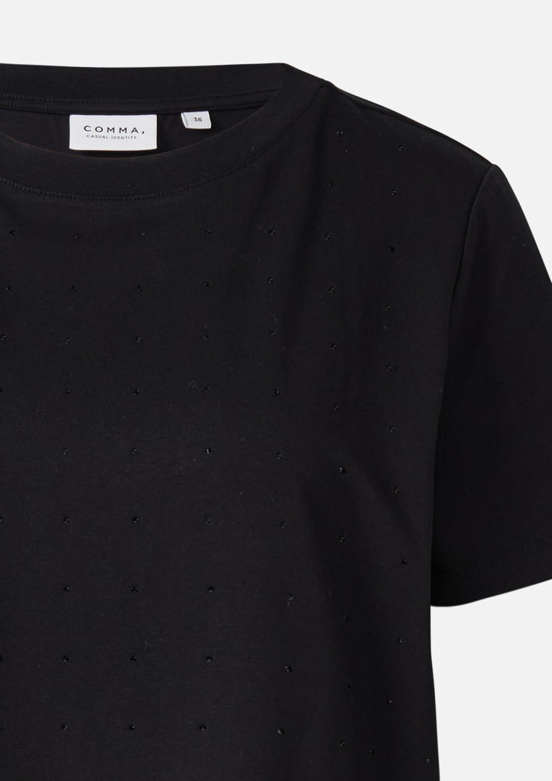 comma-t-shirt-kurzarm-schmucksteine-schwarz-34-38 image 6