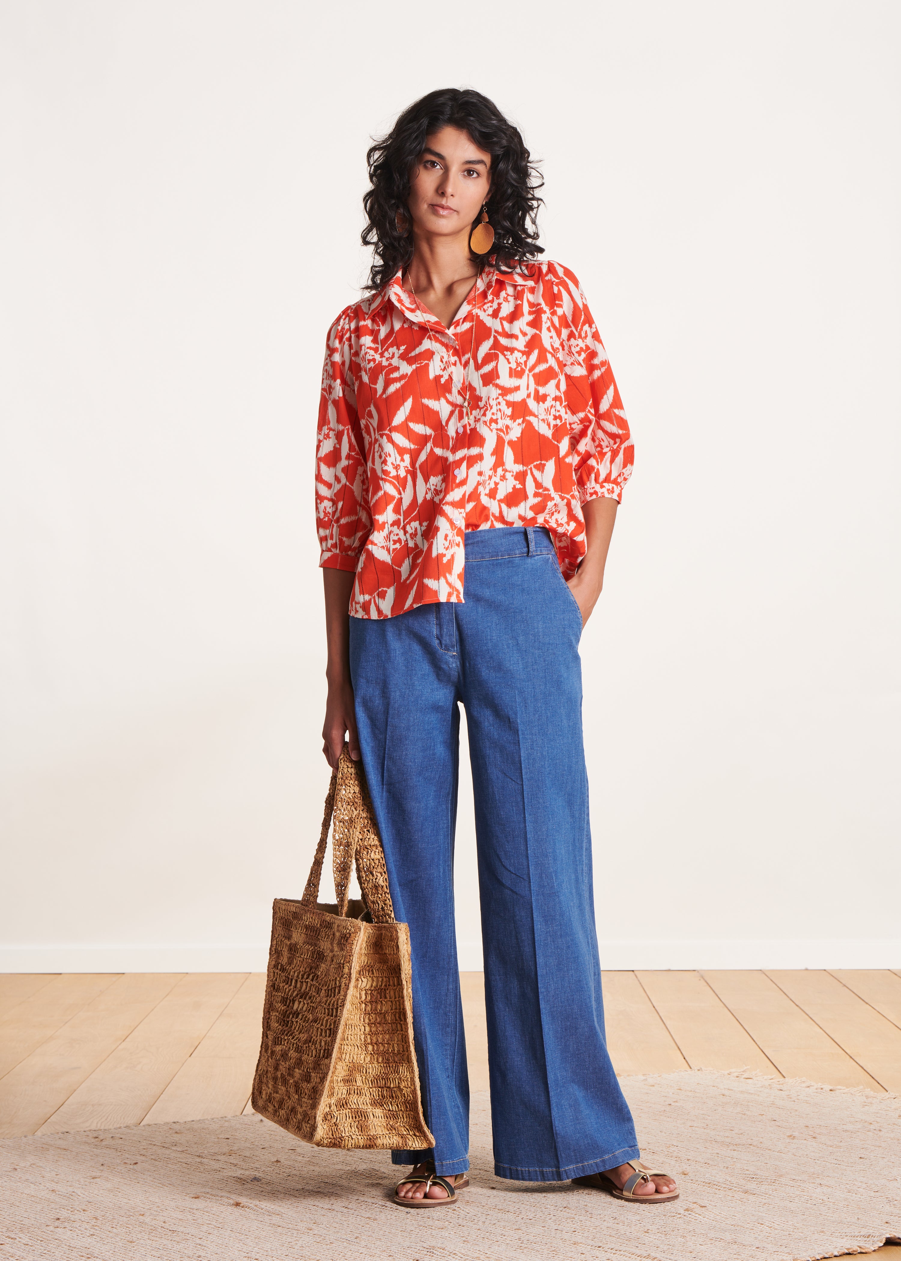 la-f-e-marabout-e-chemises-sopou-bluse-bio-baumwolle-orange image 2
