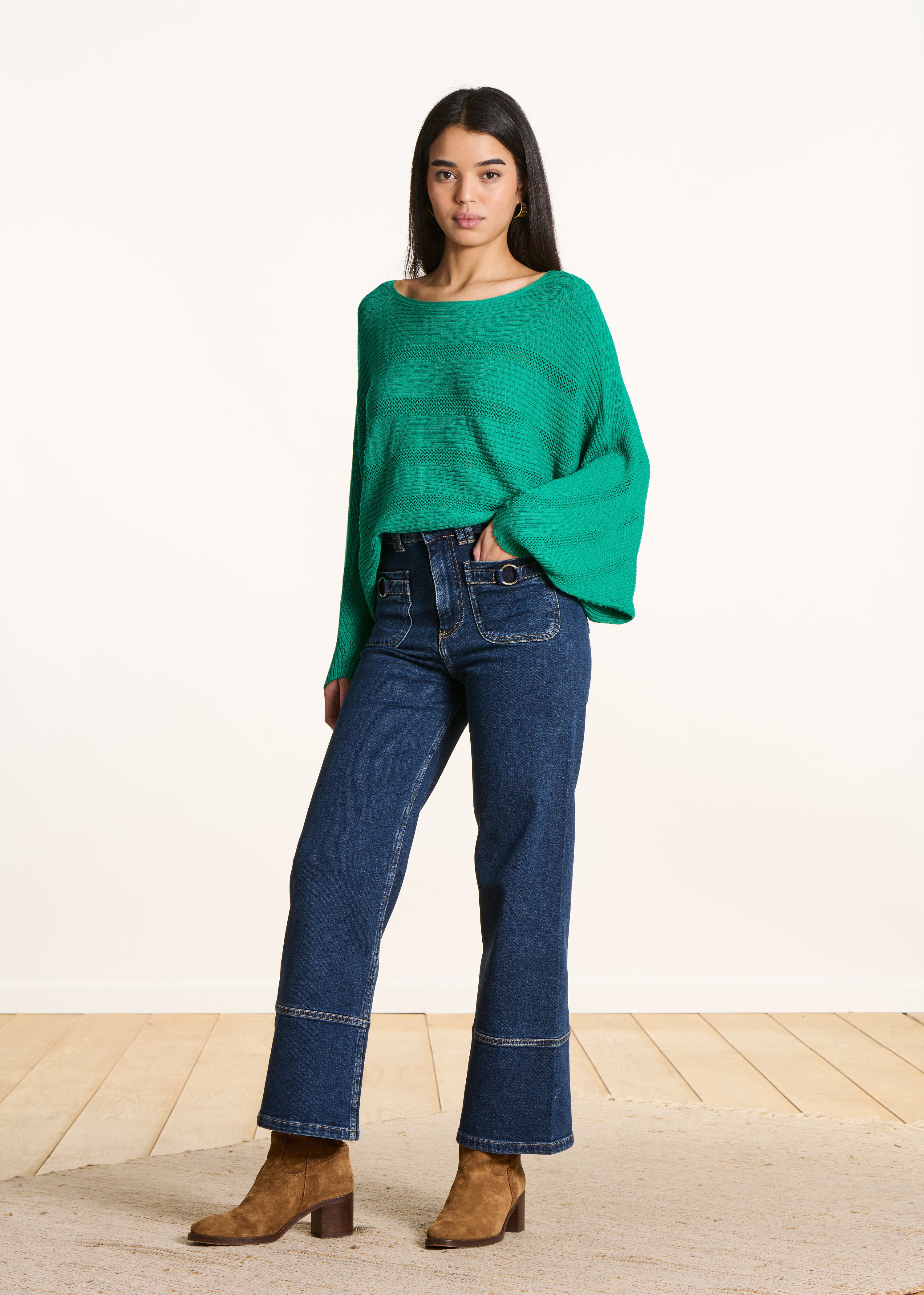 la-f-e-marabout-e-fartac-pullover-gr-n-cape-kurz image 2