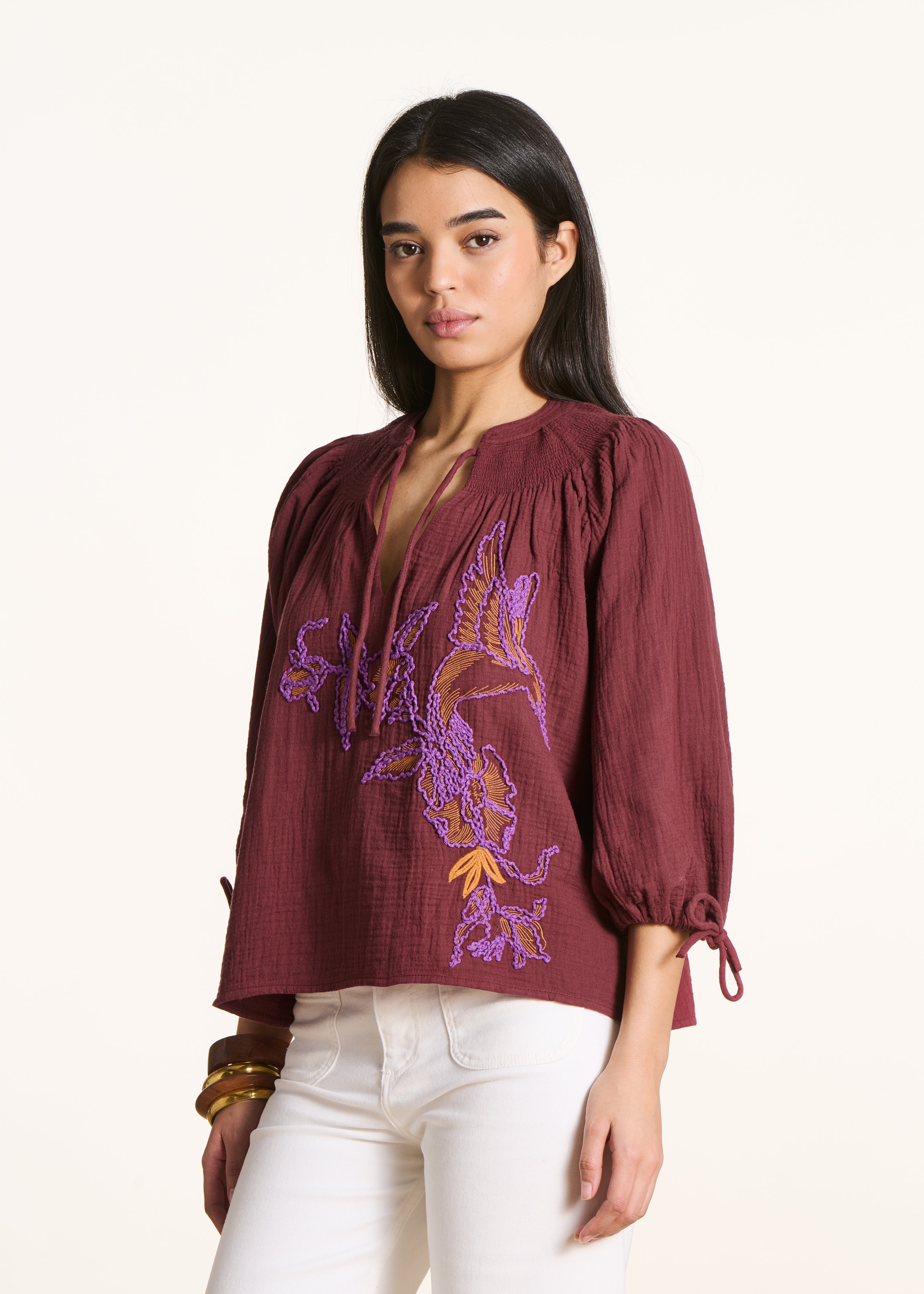 la-f-e-marabout-e-fepin-top-braun-gr-34-stickerei image 1