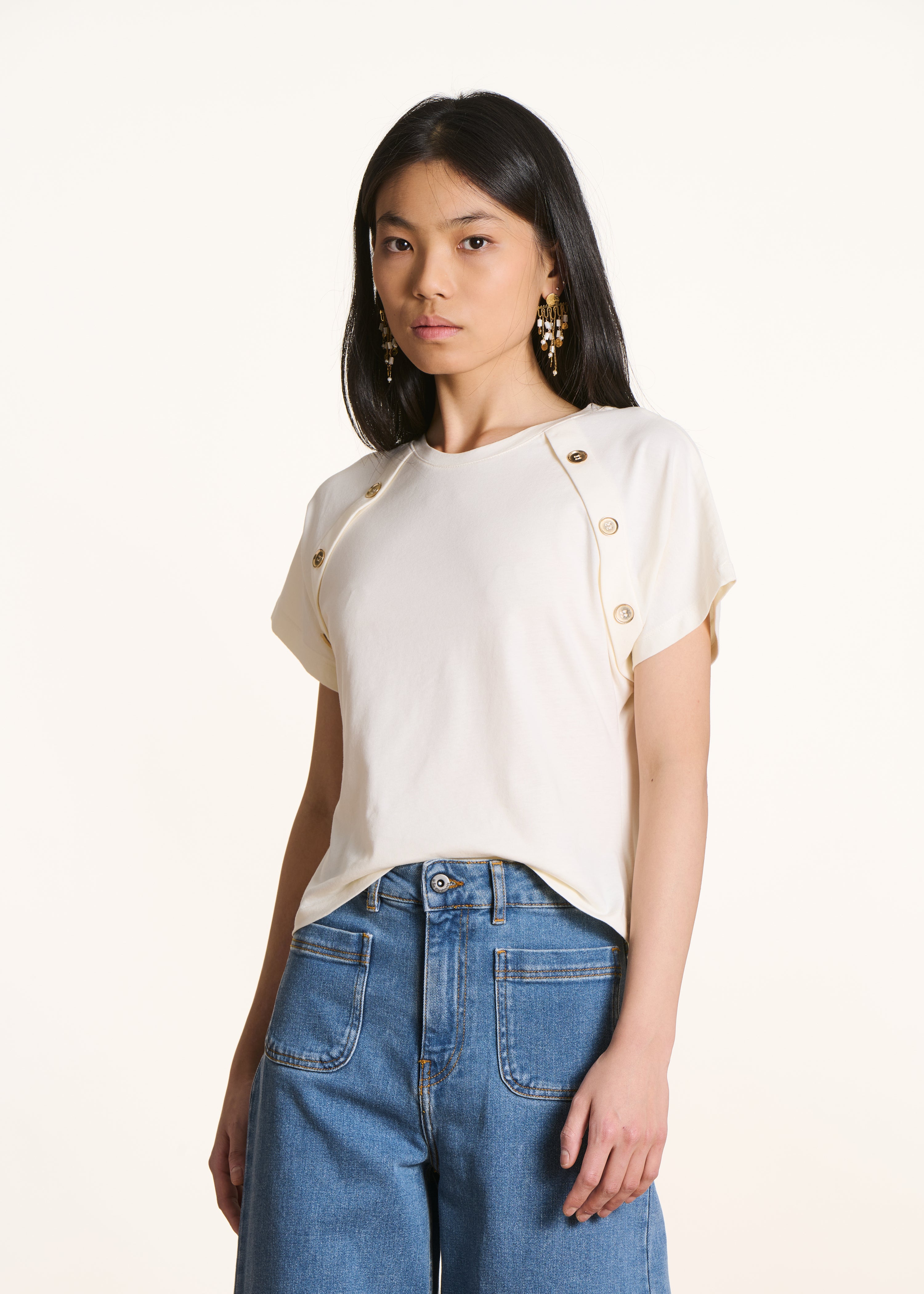 la-f-e-marabout-e-fou-t-shirt-ecru-bio-baumwolle-kn-pfe image 1