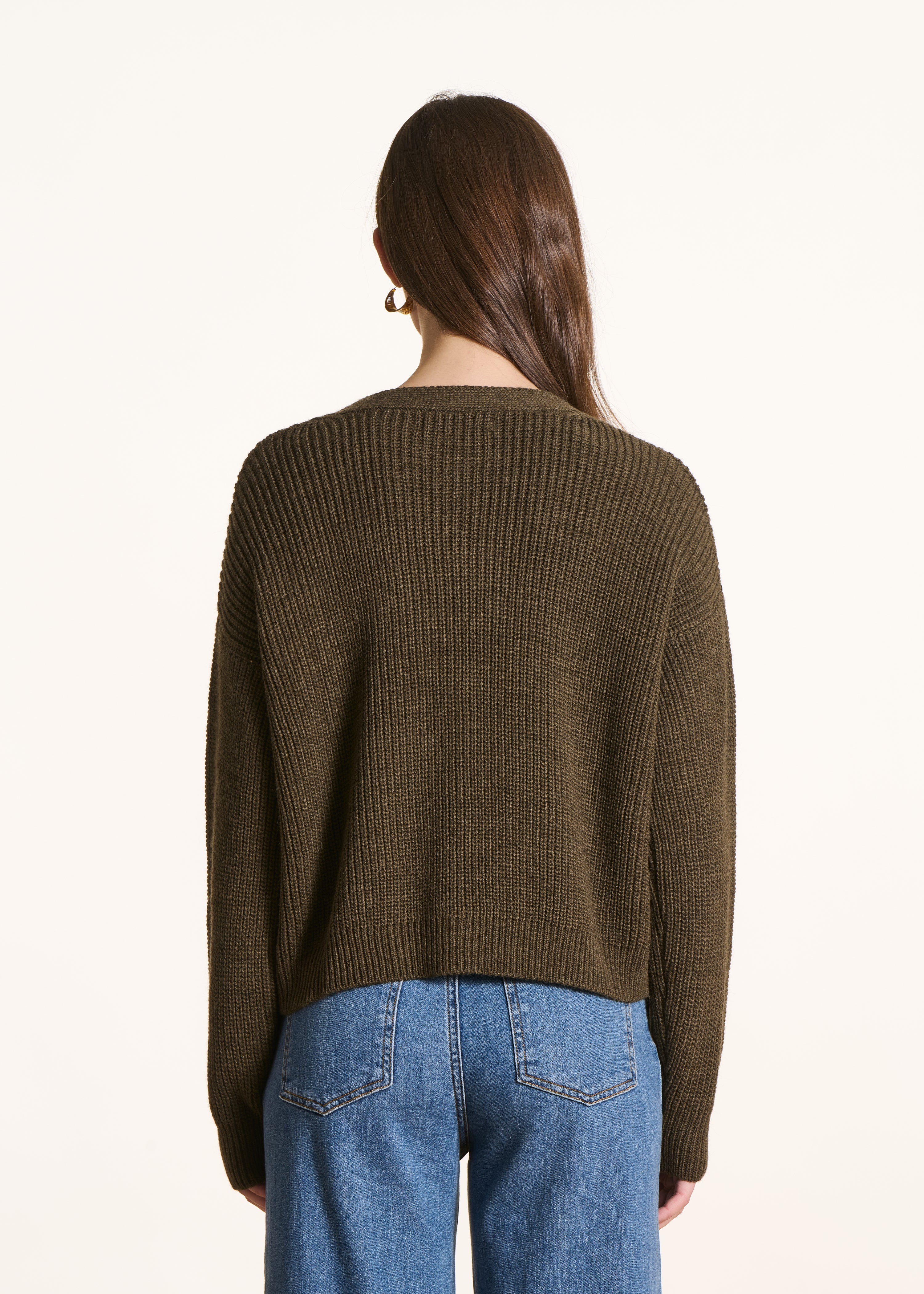 la-f-e-marabout-e-ezastel-strickjacke-kaki-kurz-v image 3