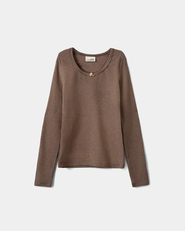 sofie-schnoor-young-petriciasy-langarmshirt-braun-gestreift-rose image 1
