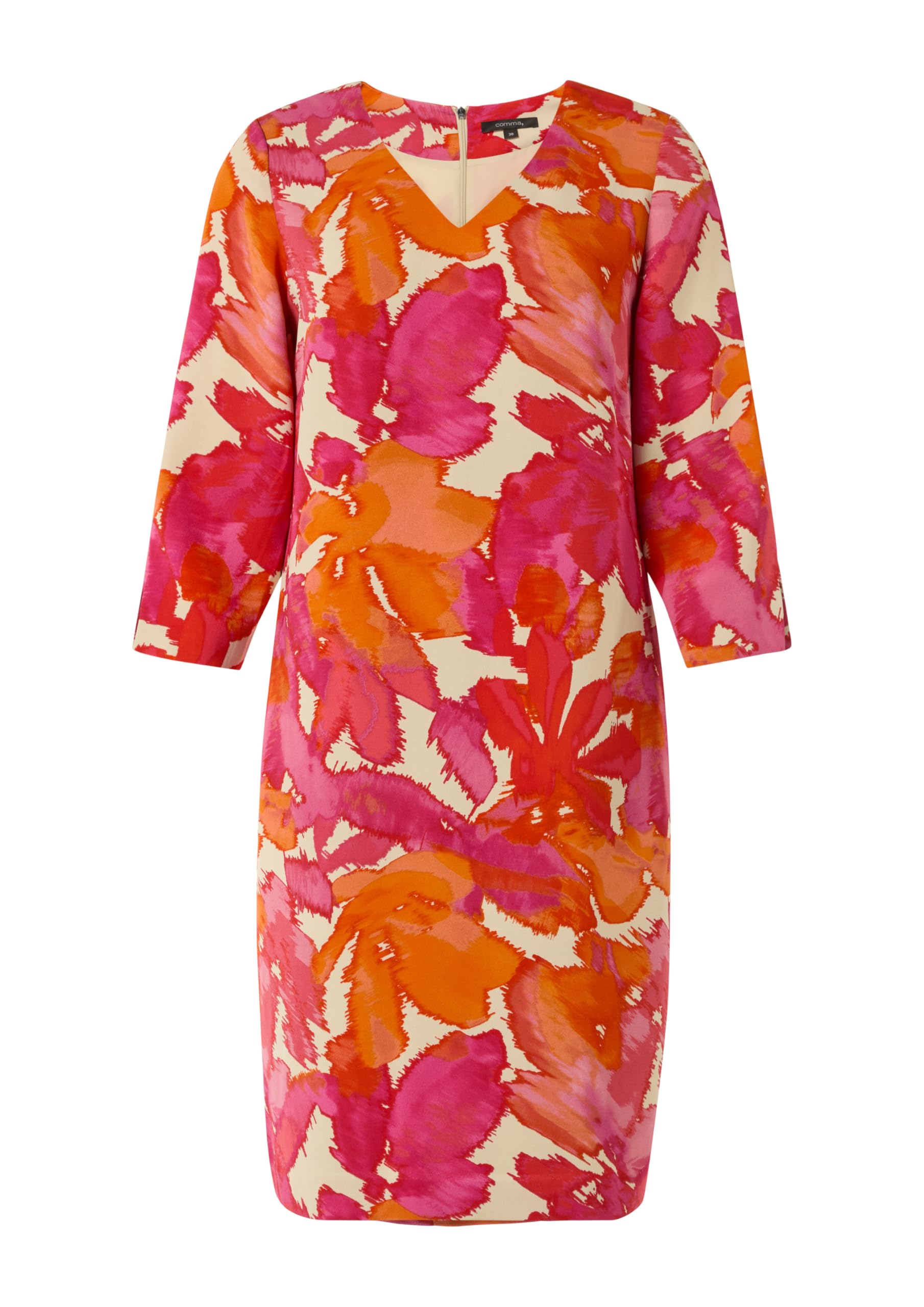 comma-cr-pe-kleid-damen-gr-40-koralle-allover image 3