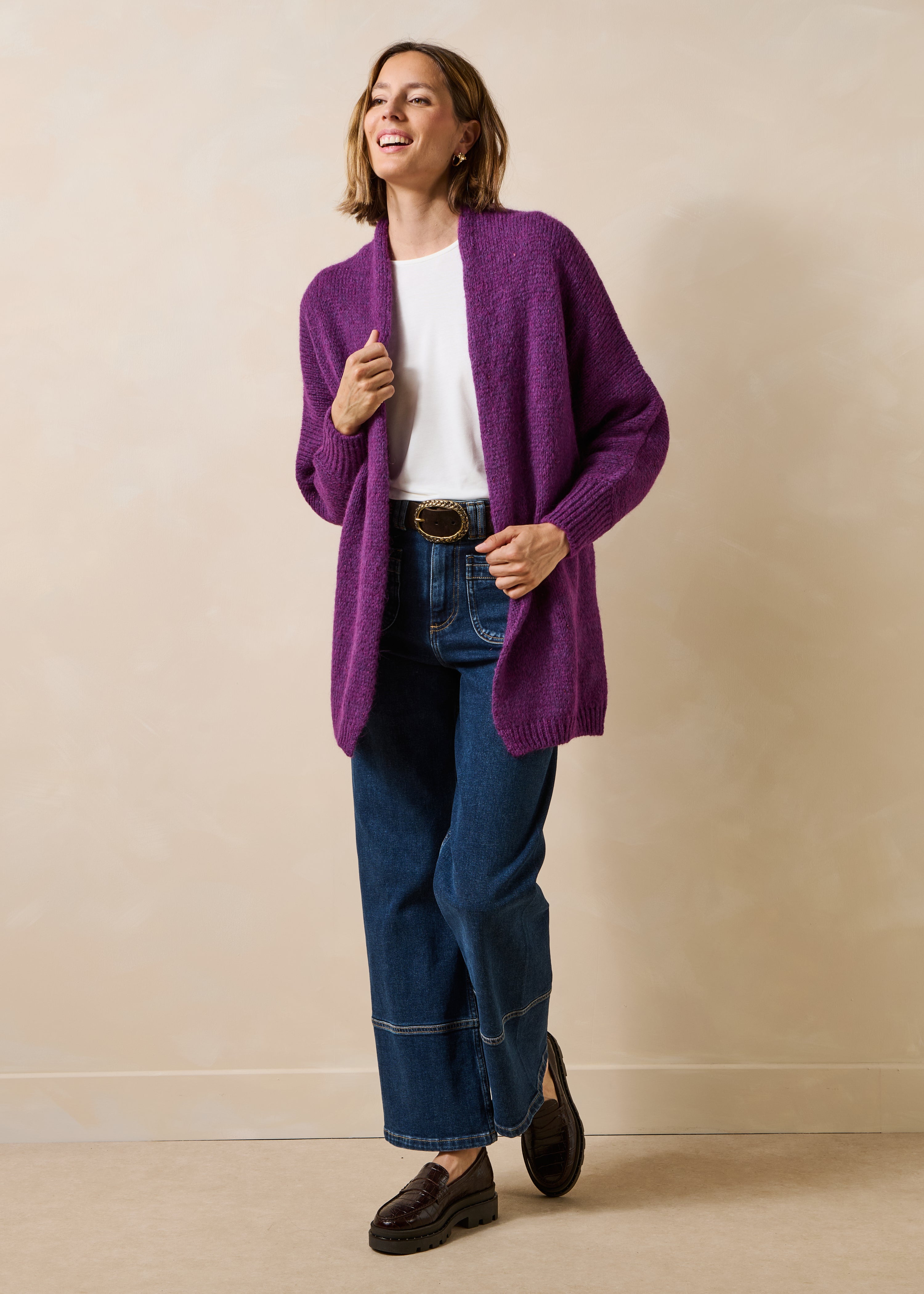 la-f-e-marabout-e-camille-strickweste-violett-oversize image 2