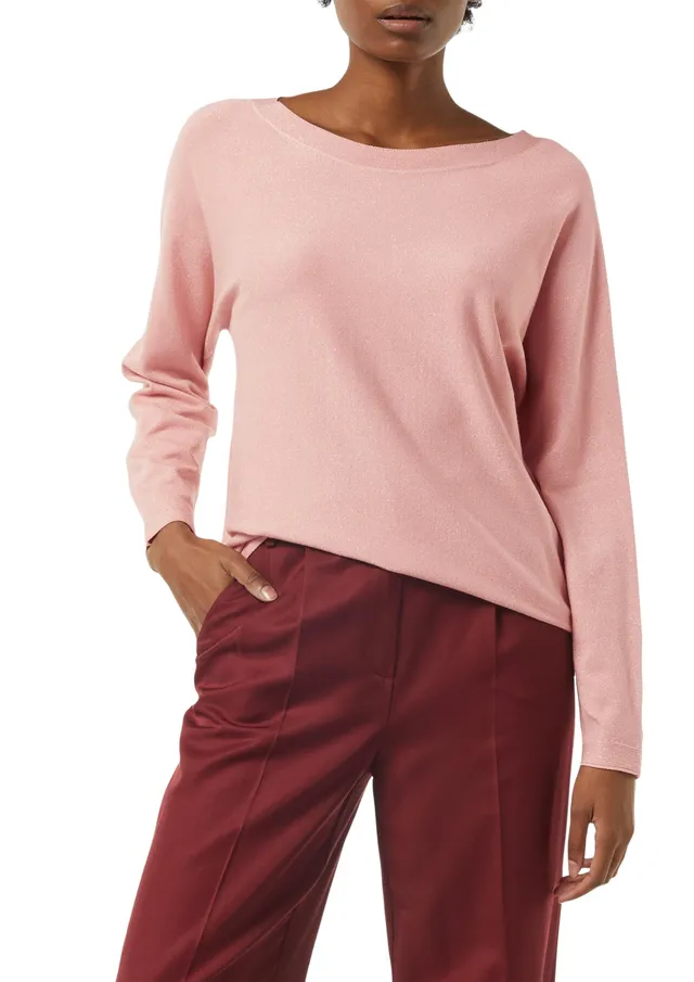 comma-strickpullover-glitzergarn-schwarz-bordeaux image 1