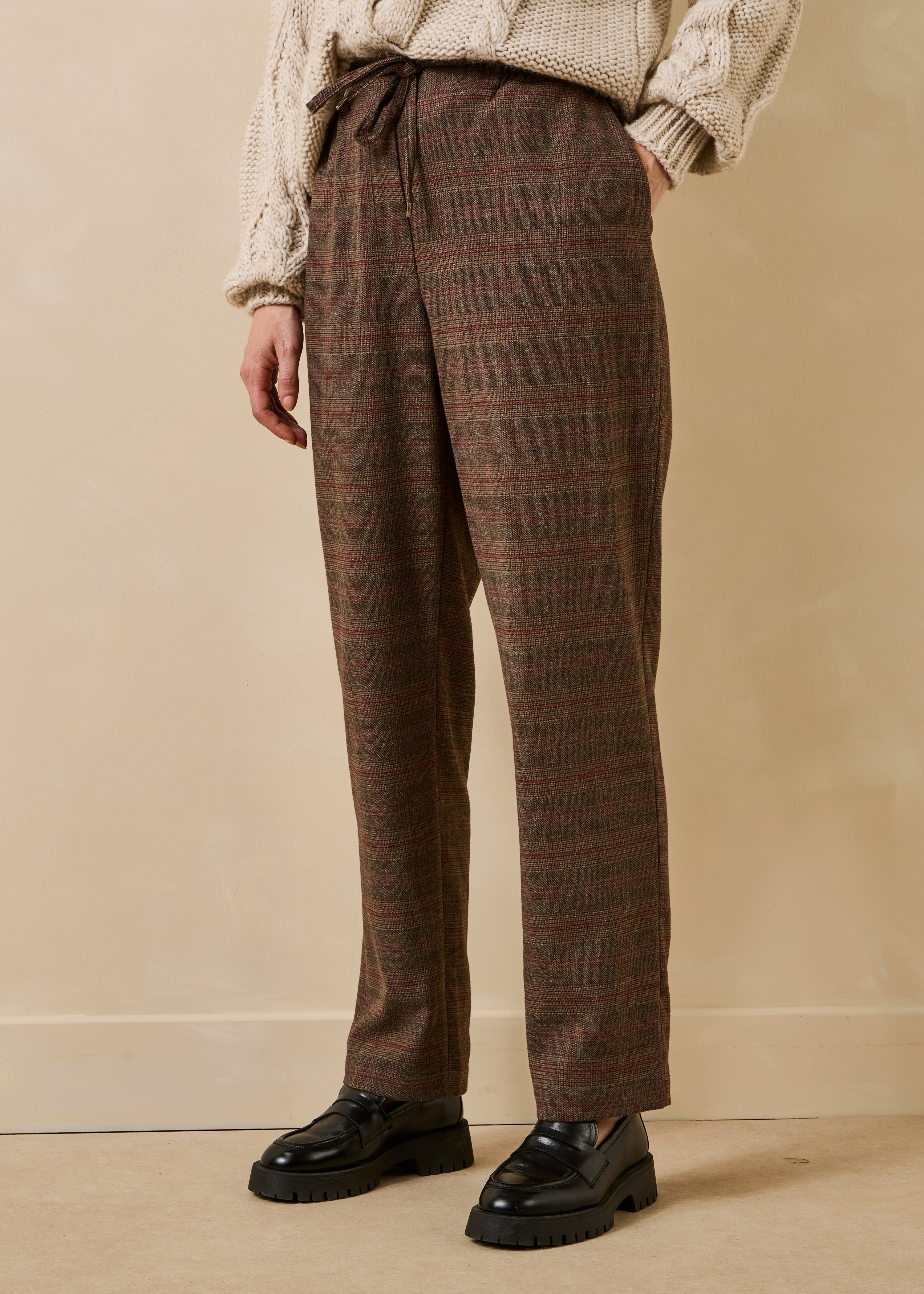 la-f-e-marabout-e-zergy-hose-braun-karo-7-8-elastisch image 2