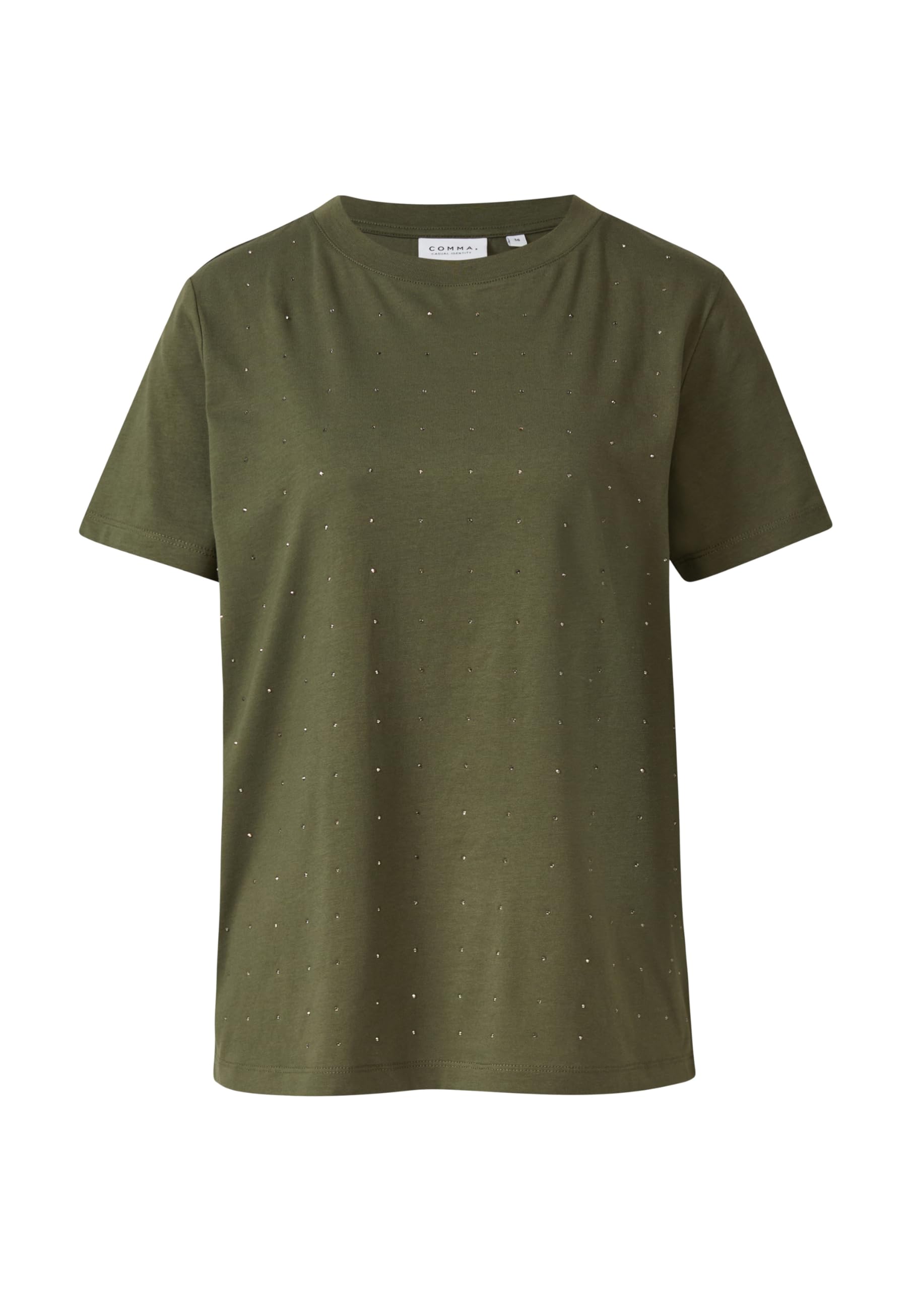 comma-damen-t-shirt-kurzarm-mit-schmucksteinen-schwarz-46 image 4