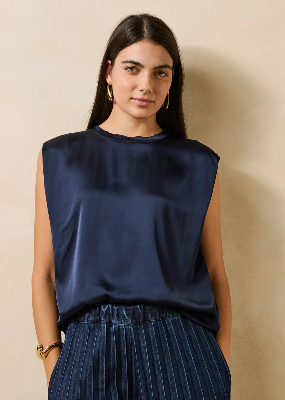 la-f-e-marabout-e-garlis-satin-top-tintenblau-rmellos image 1