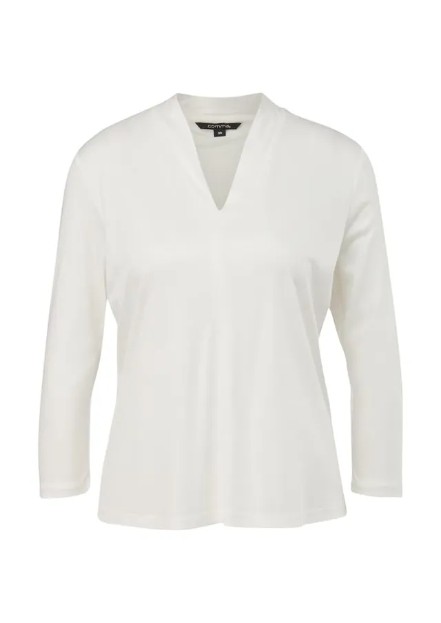 comma-2144615-t-shirt-damen-gr-40-wei-viskose image 1