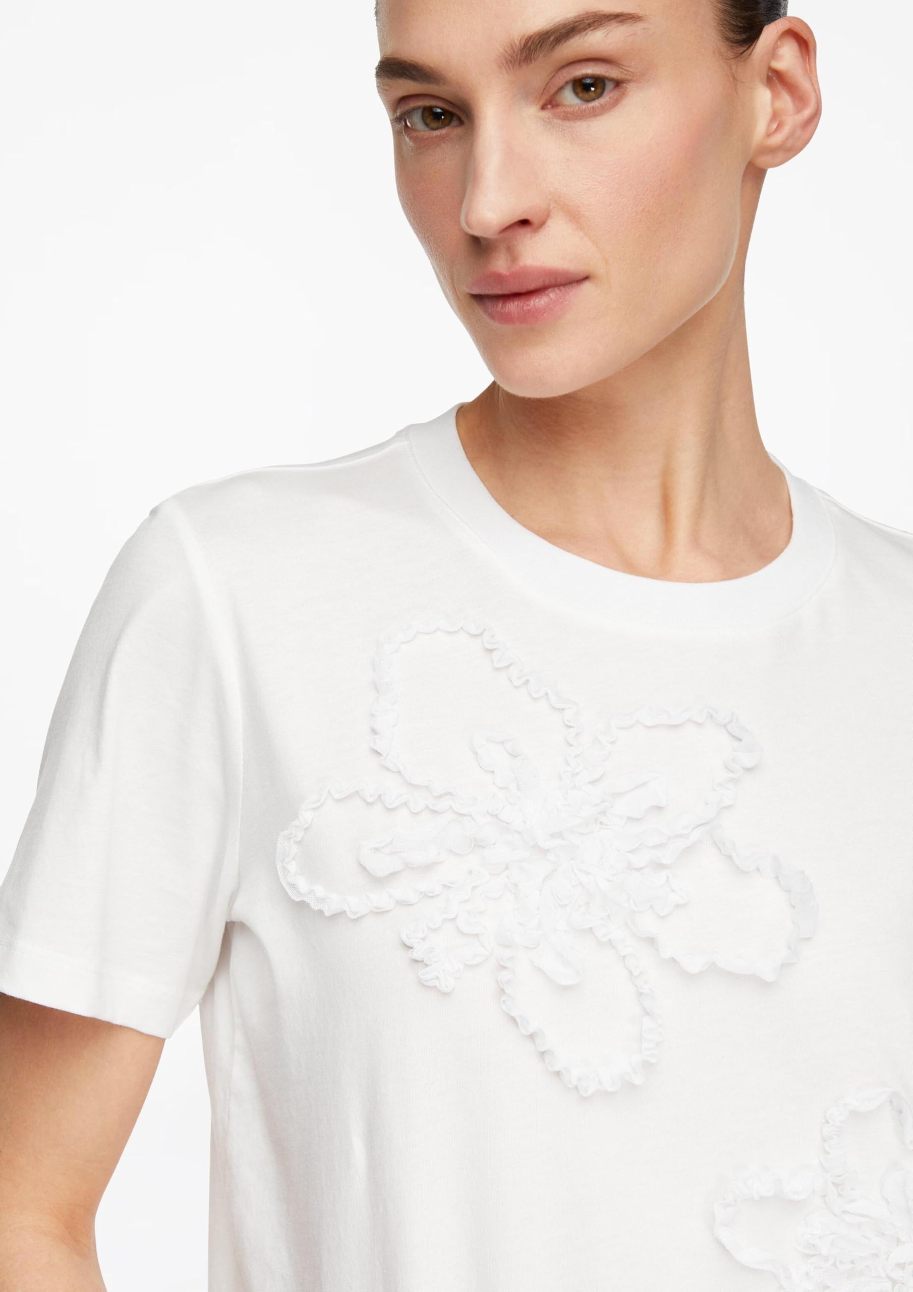 comma-t-shirt-blumenapplikationen-gr-e-36-damen-top image 3