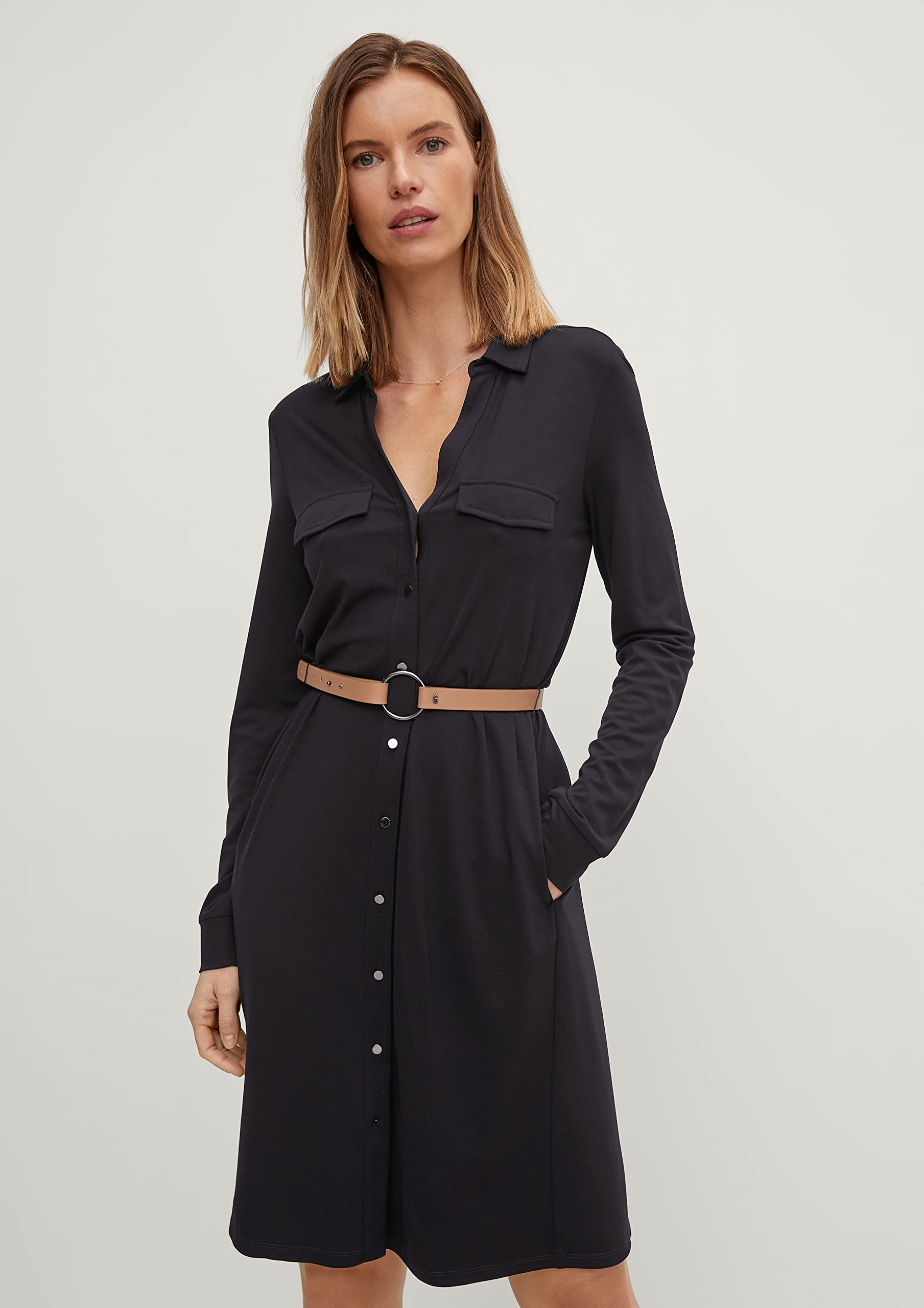 comma-kurz-kleid-damen-kleid-mit-stilkontrast image 6