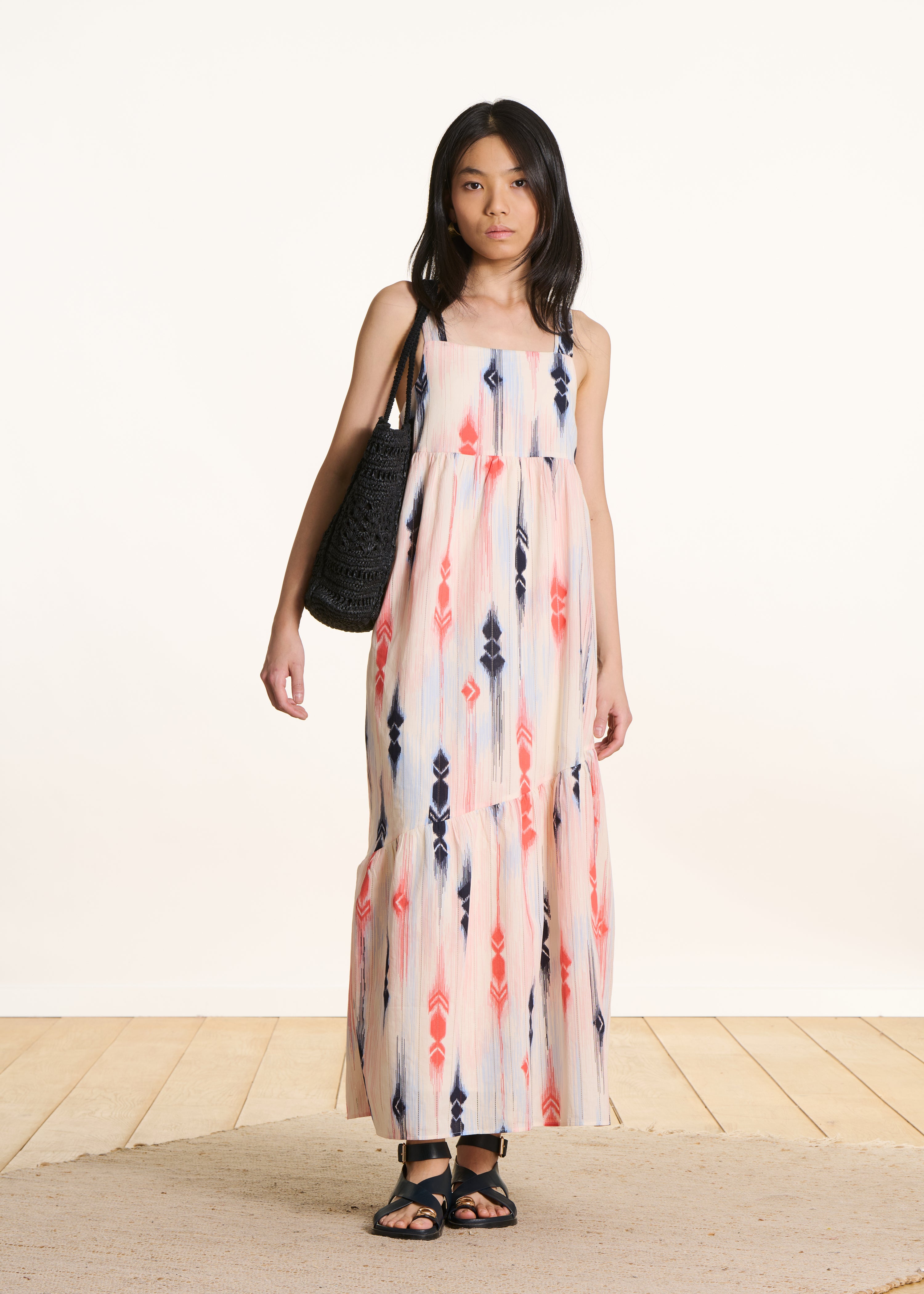 la-f-e-marabout-e-maxikleid-gemustert-rosa-blau-lang image 2