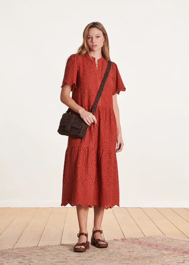la-f-e-marabout-e-verona-kleid-terracotta-broderie-lang image 1