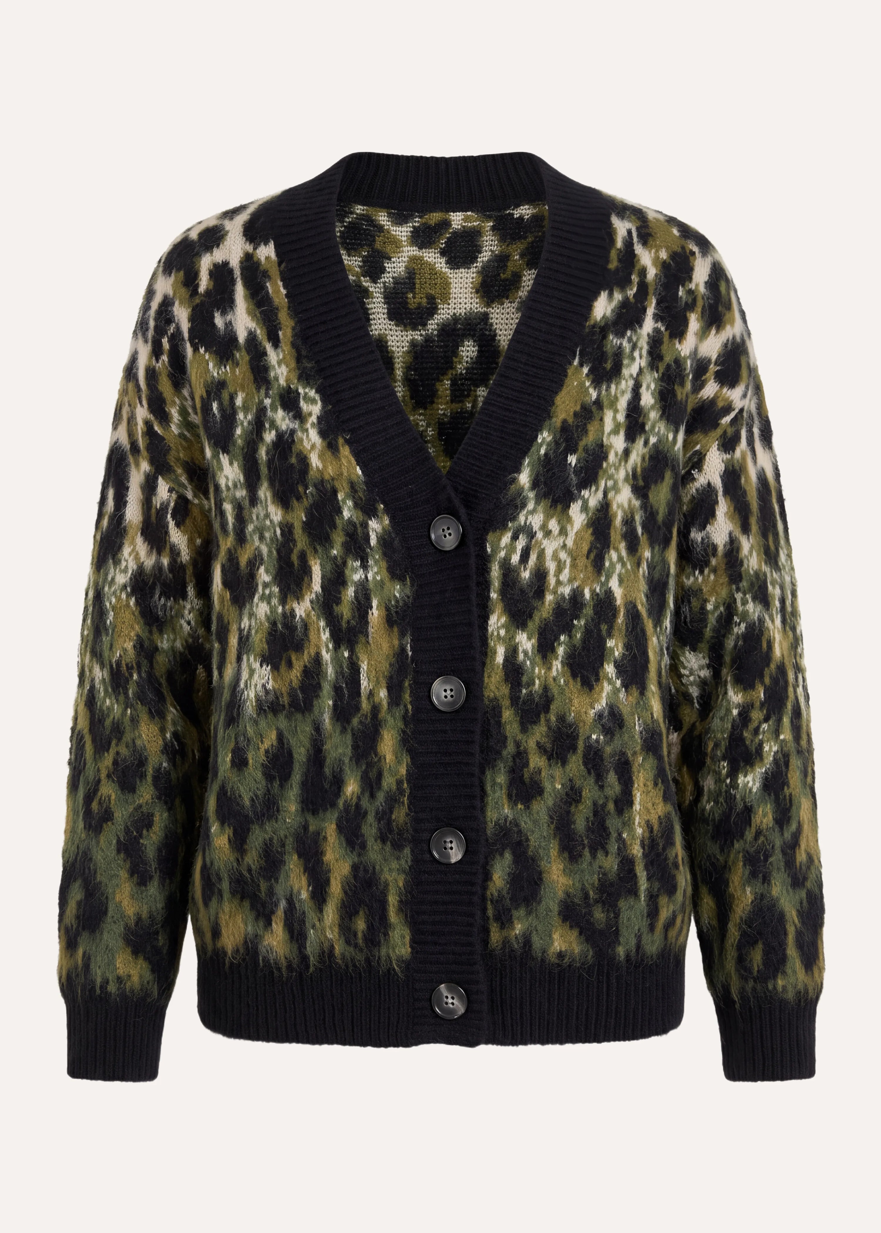 la-f-e-marabout-e-groove-strickjacke-kaki-mohair-animal image 6