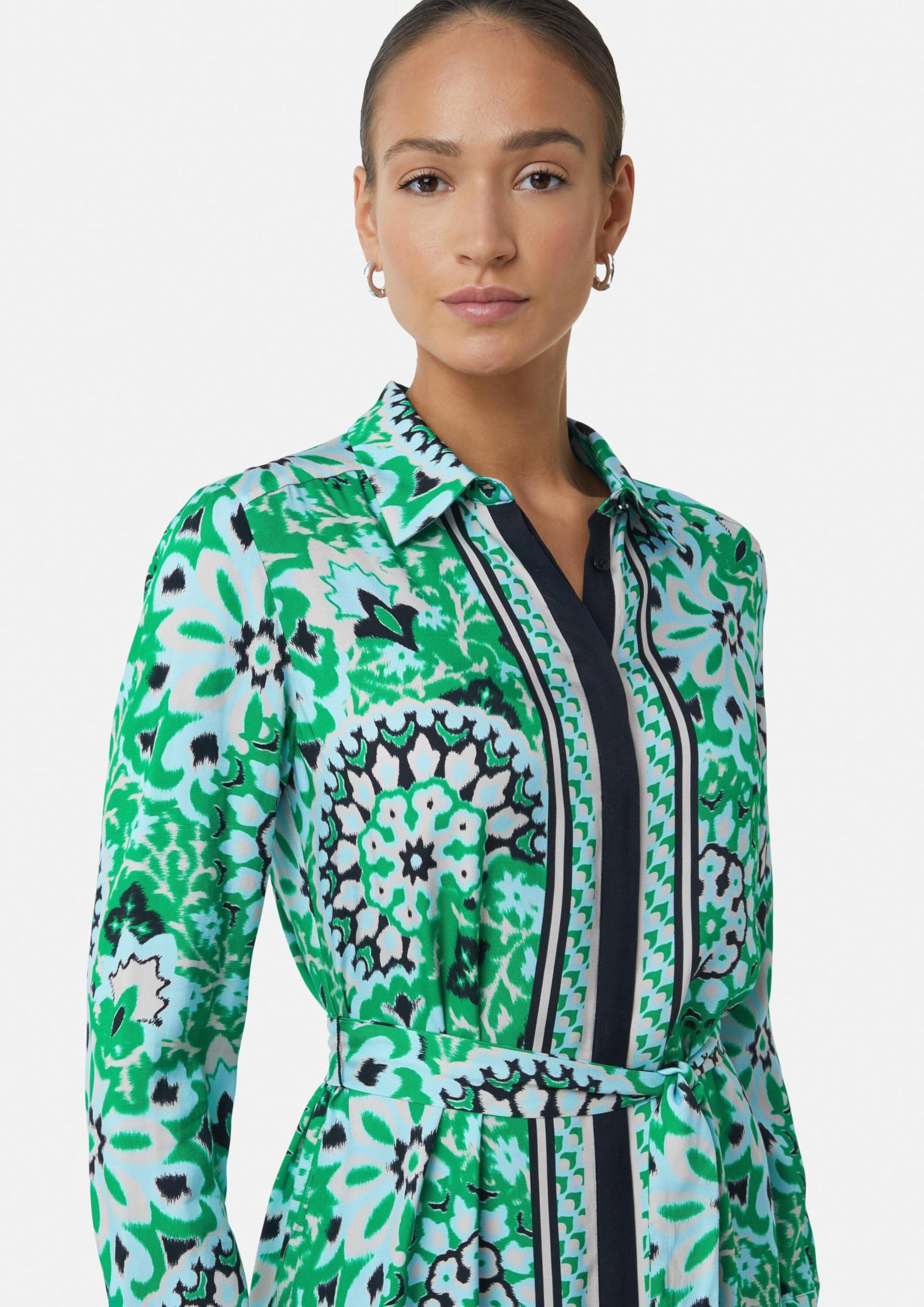 comma-midi-kleid-mit-knopfleiste-kleid-gr-36-print image 2