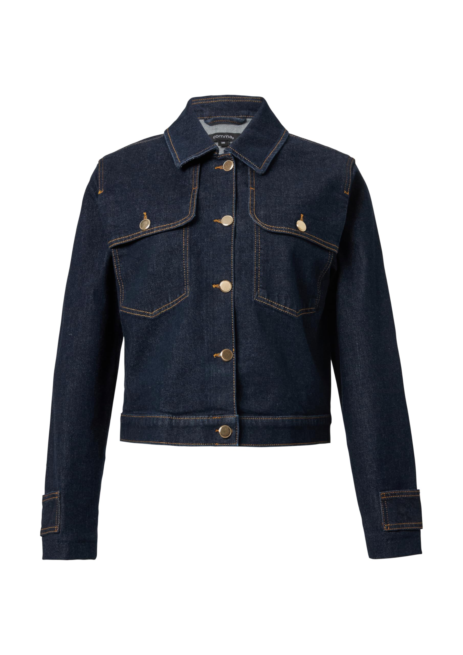 comma-denimjacke-kastig-gold-kn-pfe-jacke-gr-e-40-navy image 3