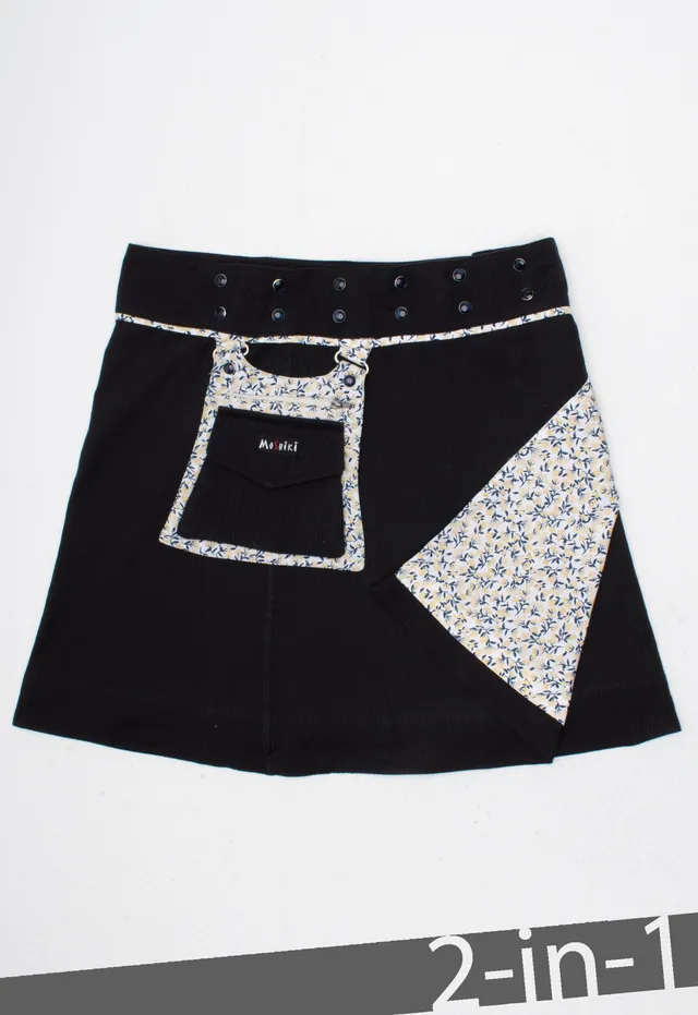 moshiki-hot-cookie-10-wickelrock-baumwolle-schwarz-45cm image 1