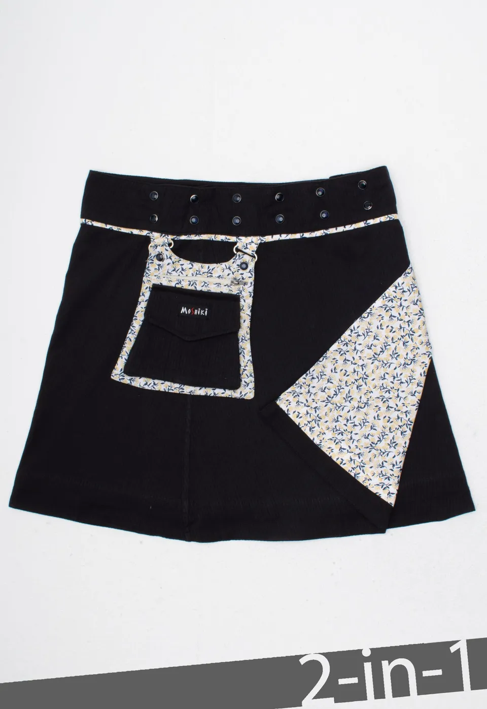moshiki-hot-cookie-10-wickelrock-baumwolle-schwarz-45cm image 1