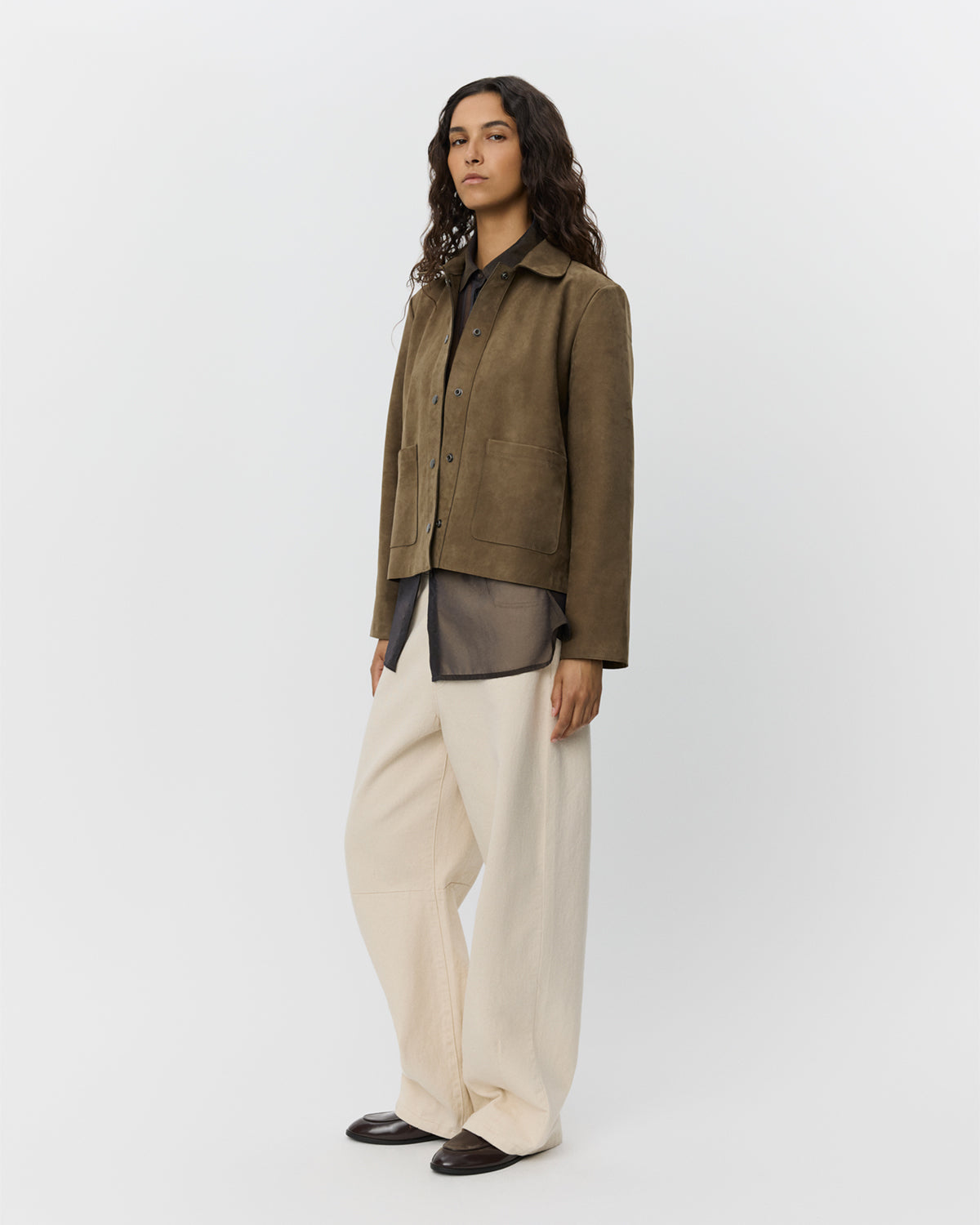 sofie-schnoor-martinasw-jacket-lederjacke-army-green image 3